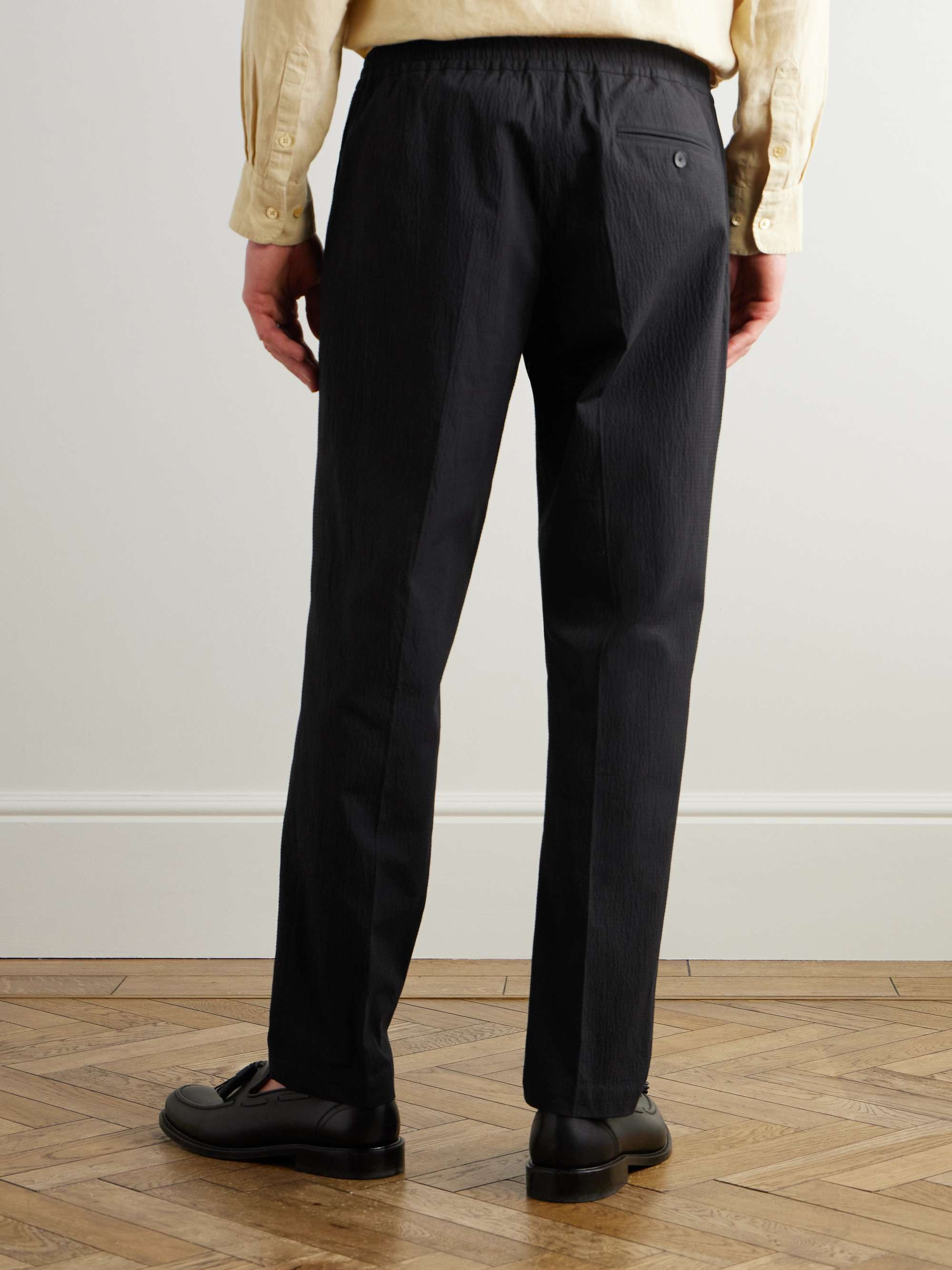 James Tapered Stretch-Cotton Seersucker Suit Trousers view