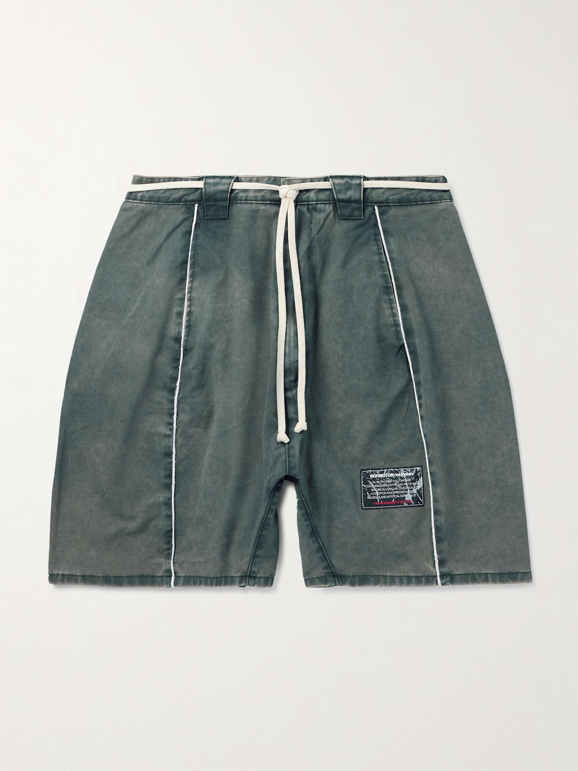Father Pontius Wide-Leg Belted Cotton Shorts view