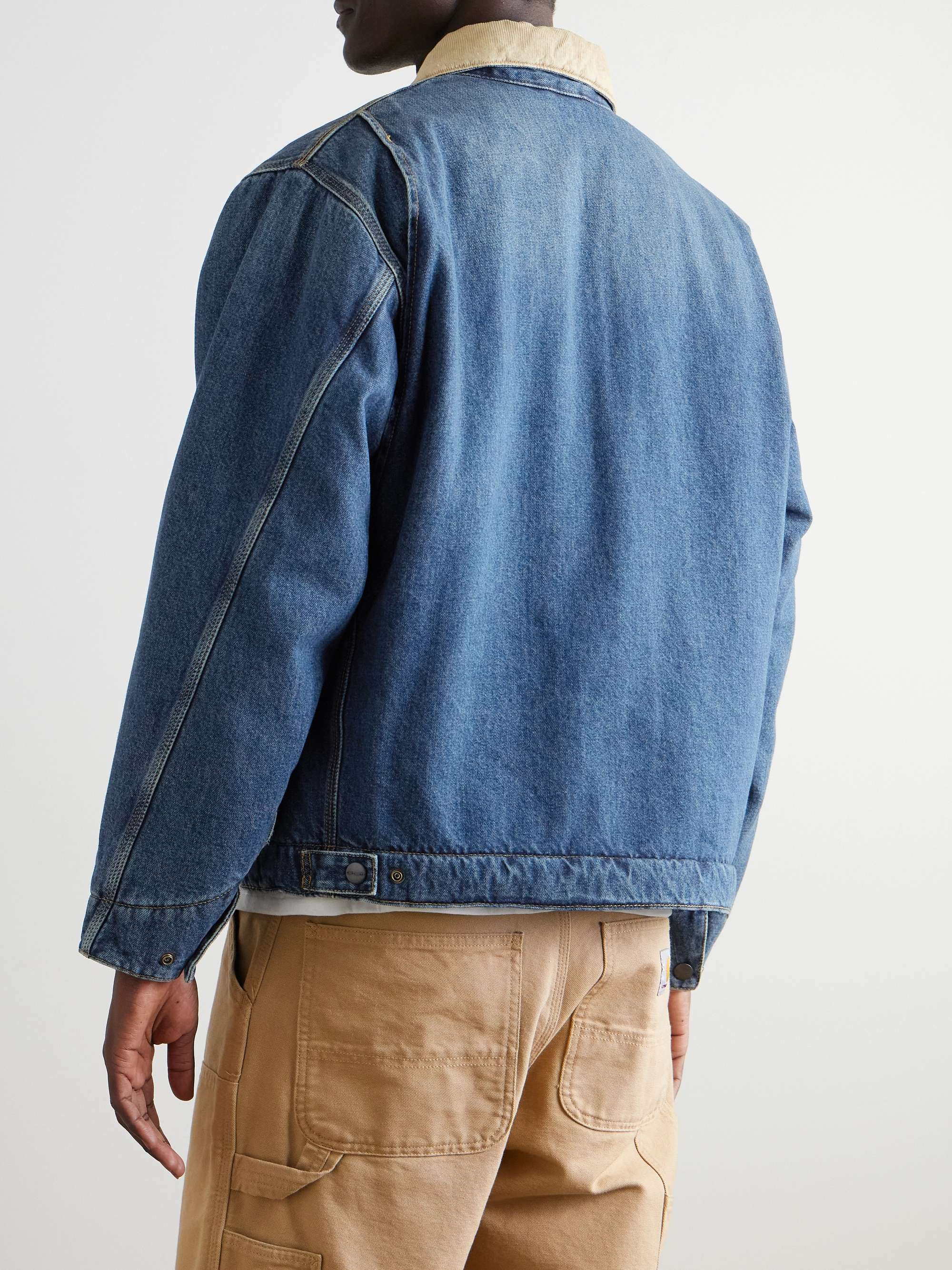 OG Detroit Corduroy-Trimmed Padded Denim Jacket view