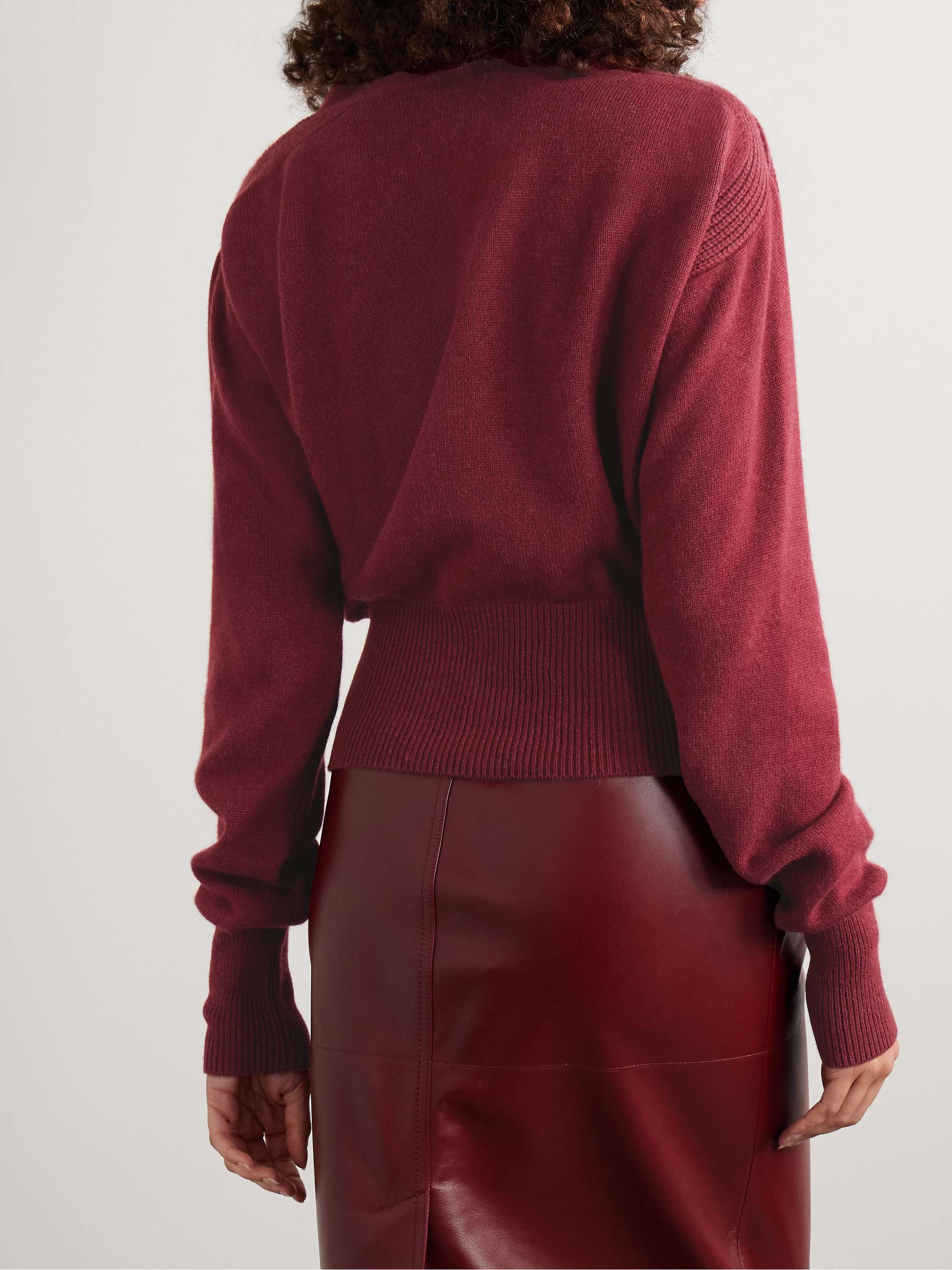 Ribbed cashmere cardigan view