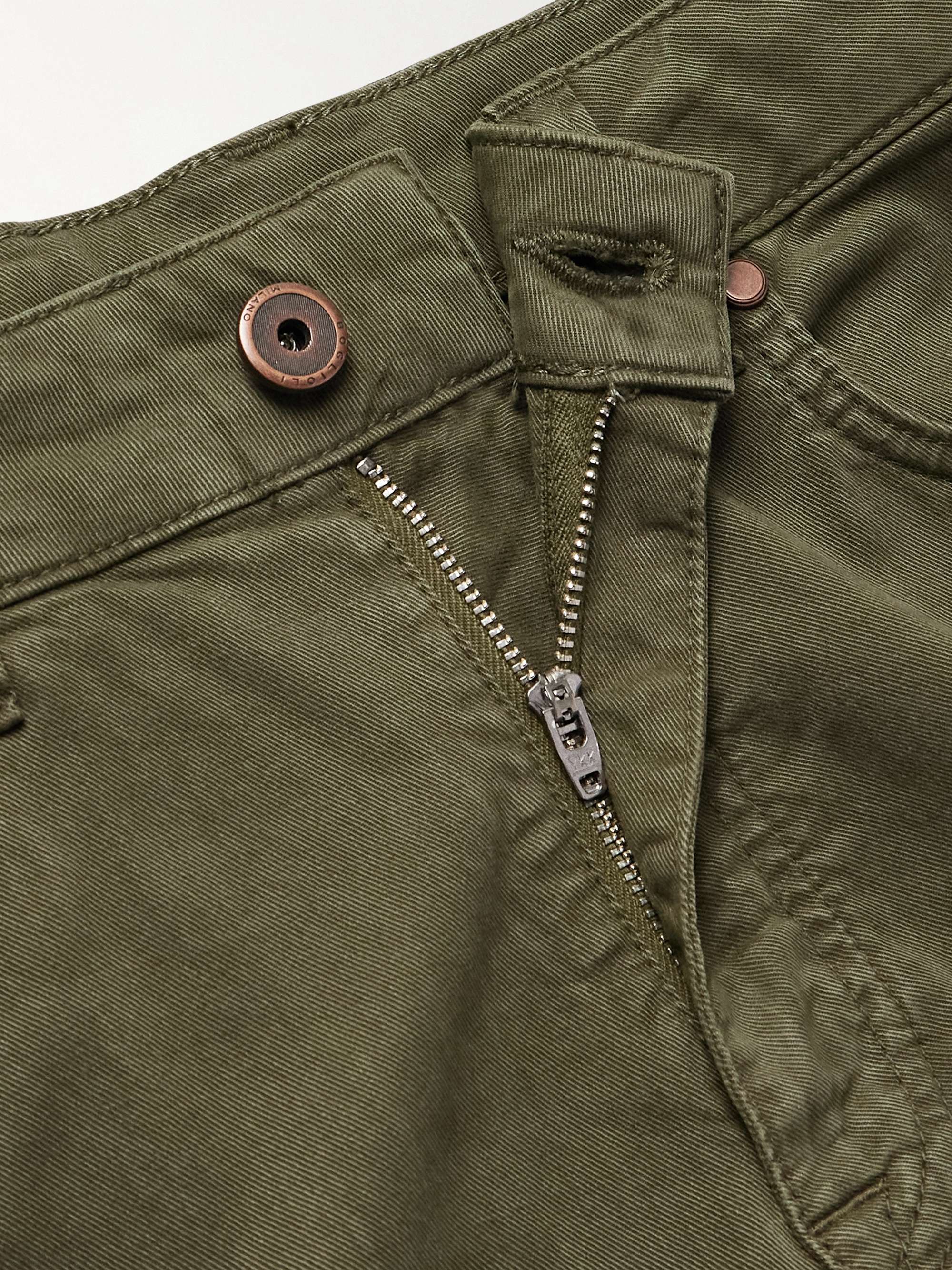 Straight-Leg Stretch Cotton, TENCEL™ and Silk-Blend Twill Trousers view