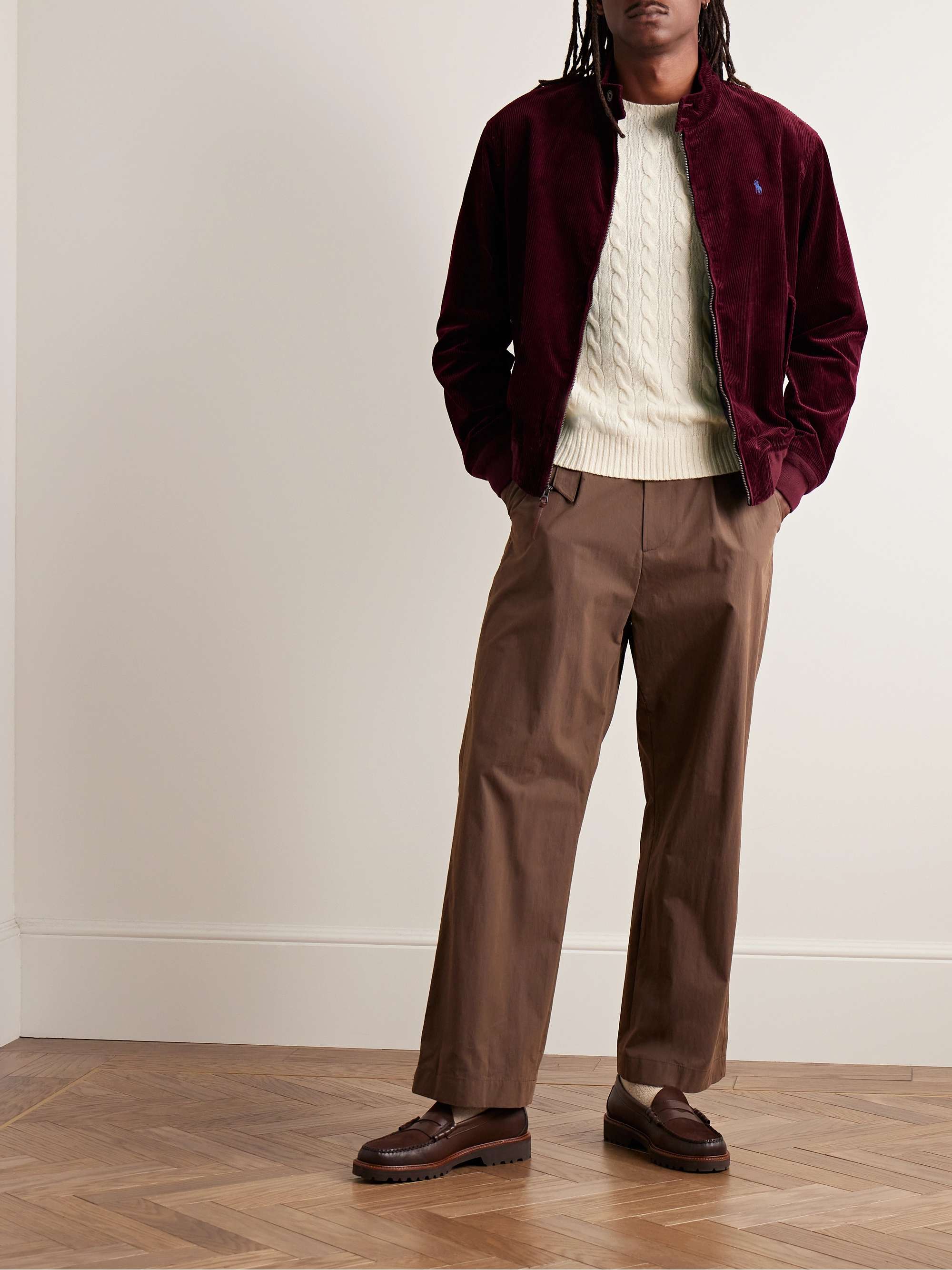 Slim-Fit Cable-Knit Wool and Cashmere-Blend Sweater view