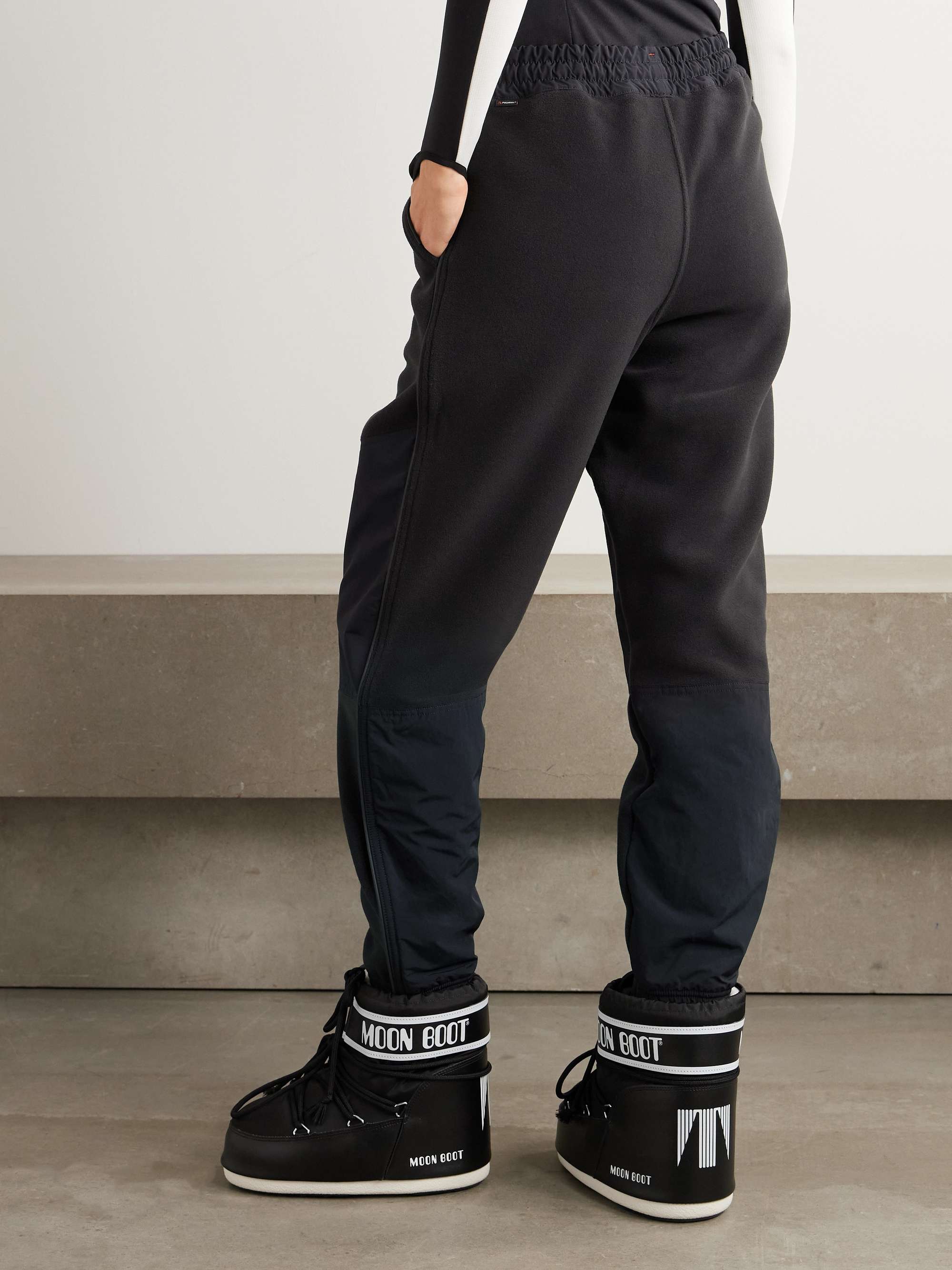 Shell-paneled fleece tapered sweatpants view