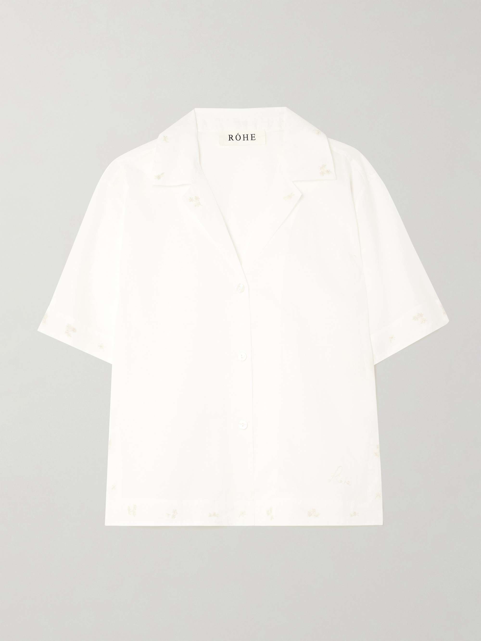 Embroidered silk-organza shirt view