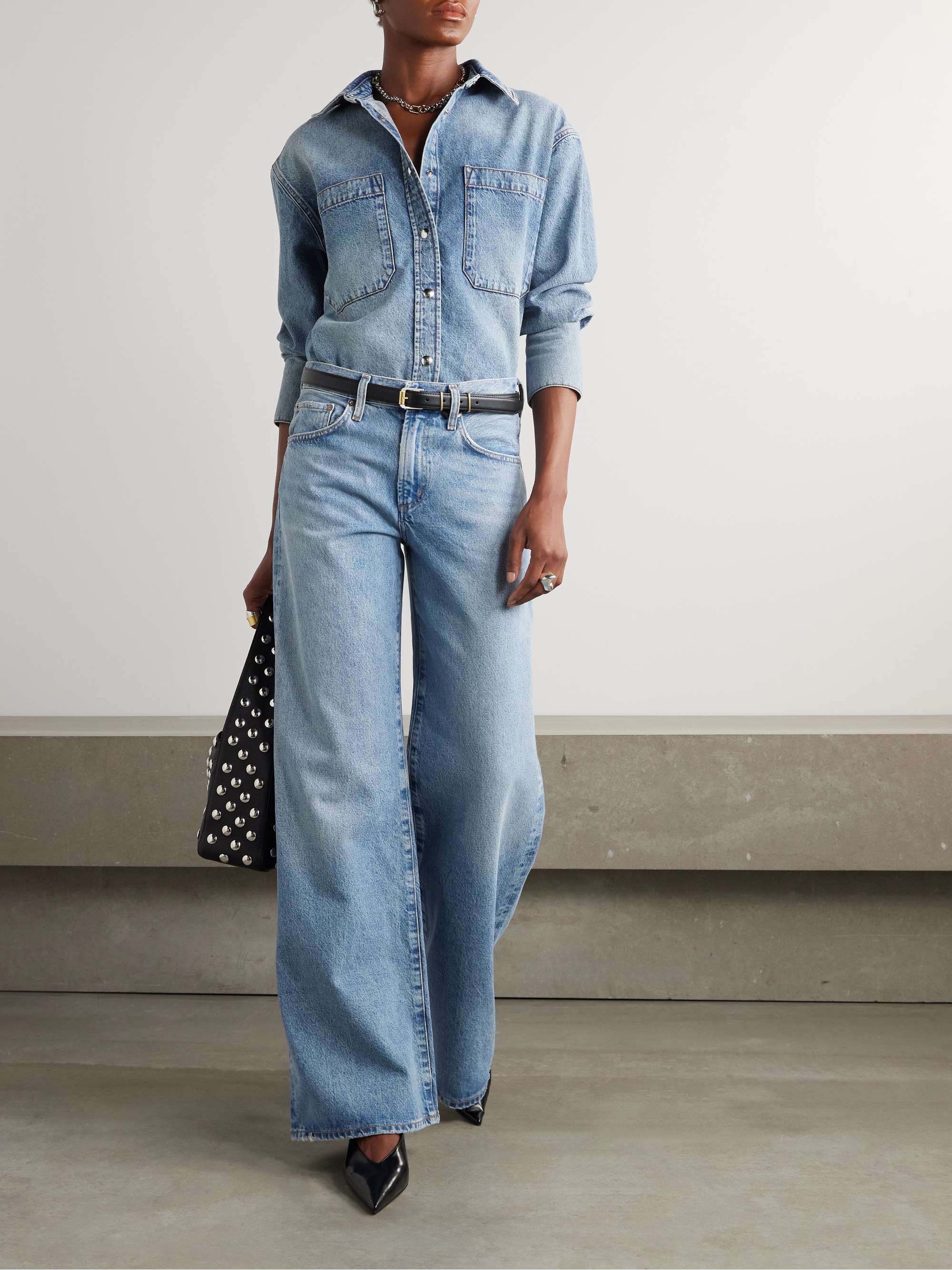 Clara Baggy wide-leg organic jeans view