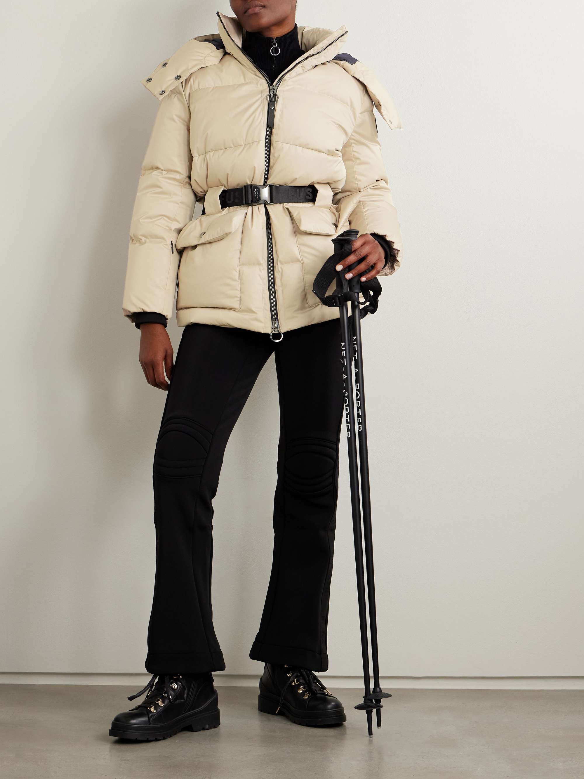 Leather straight-leg pants view