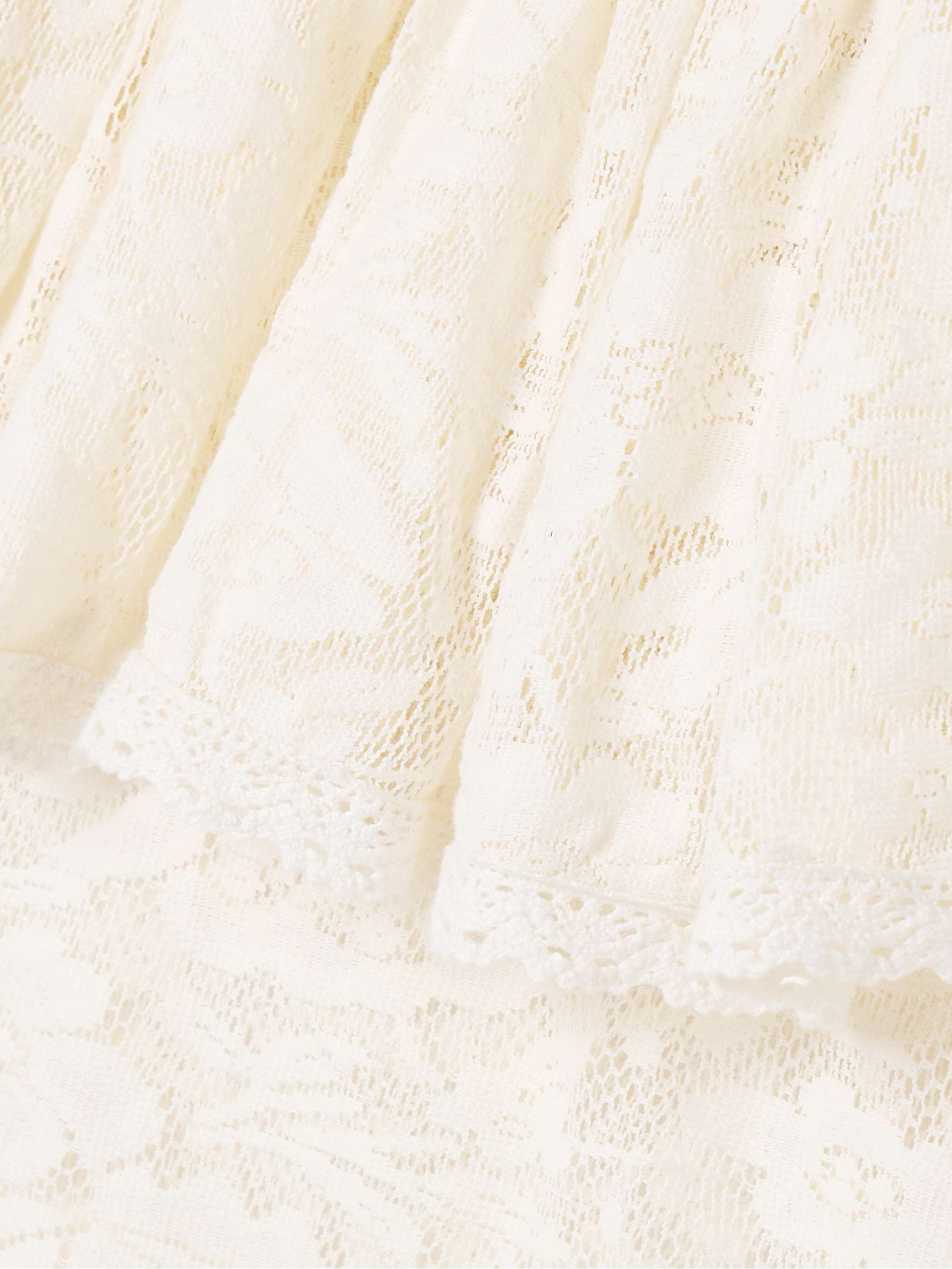 Eloise ruffled cotton-lace blouse view