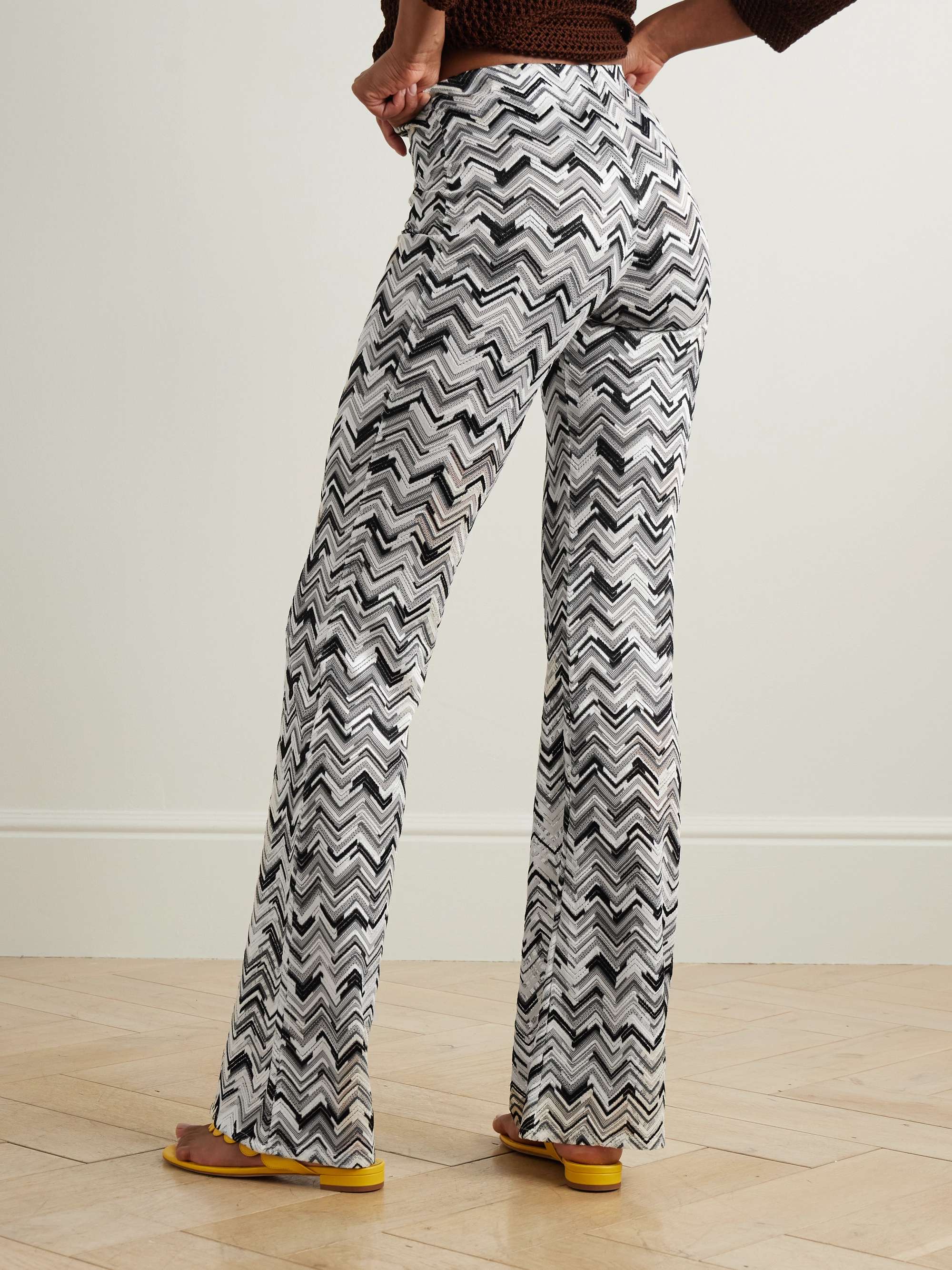 Crochet-knit straight-leg pants view