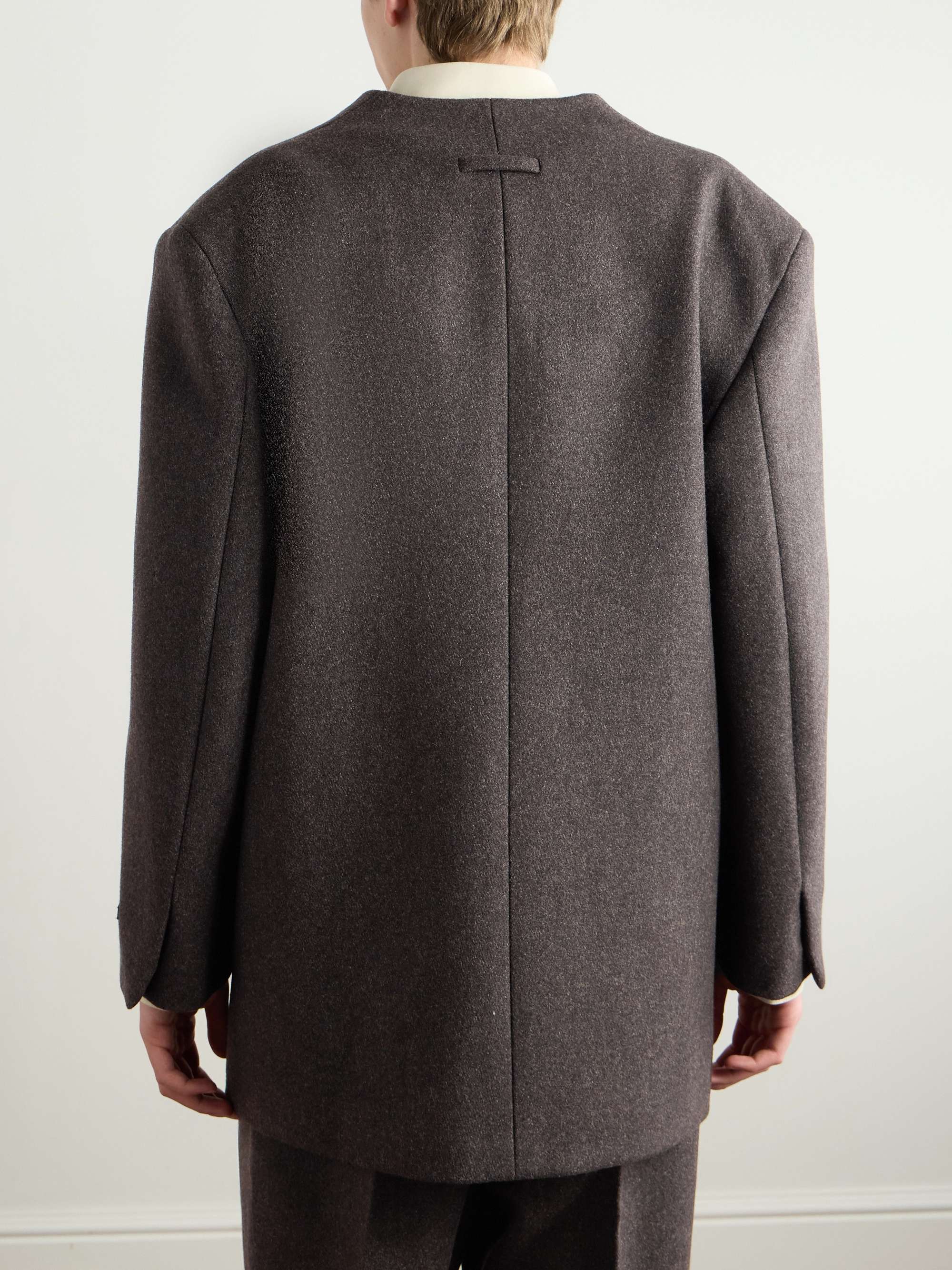 Oversized Double-Breasted Virgin Wool Blazer view