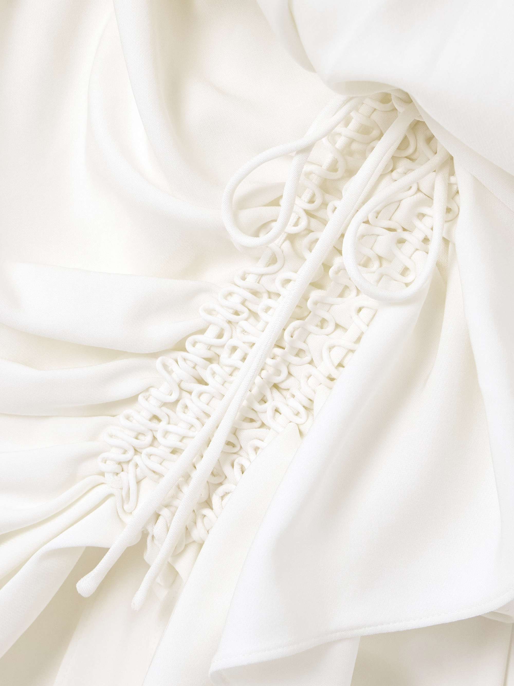 Cadence ruched ruffled crepe maxi dress view