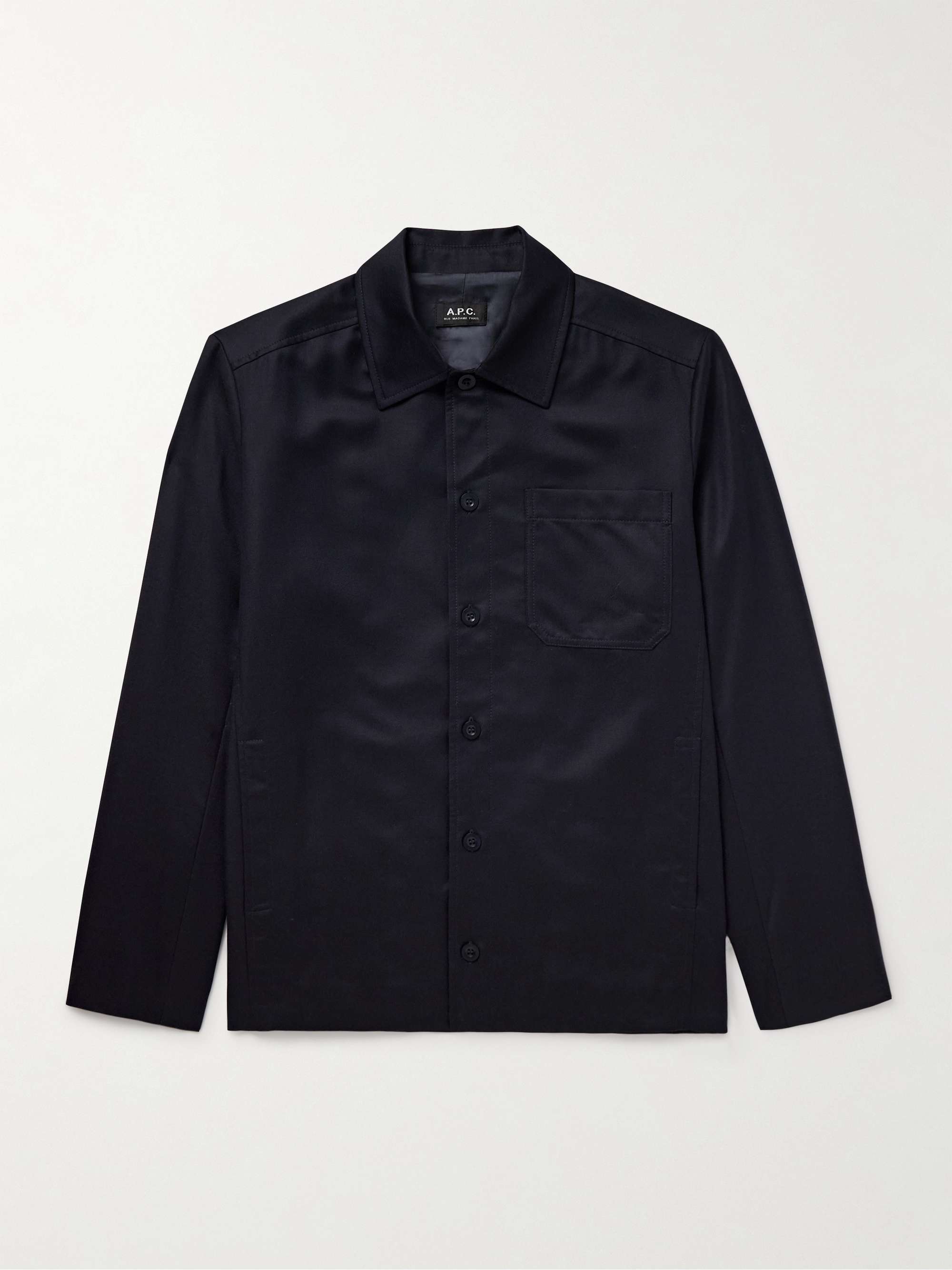 Jeffray Lyocell and Wool-Blend Twill Shirt view