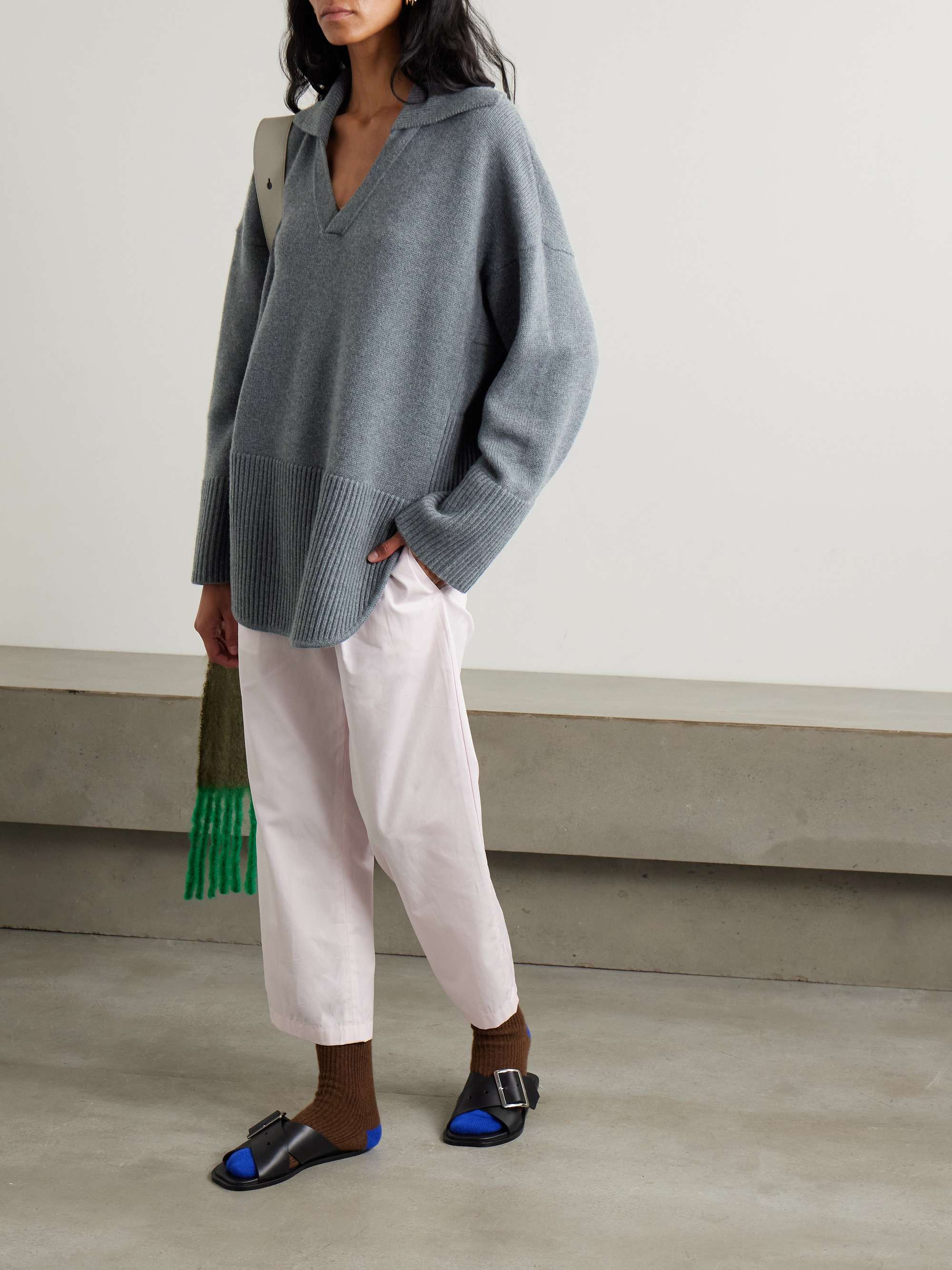 Embroidered wool sweater view