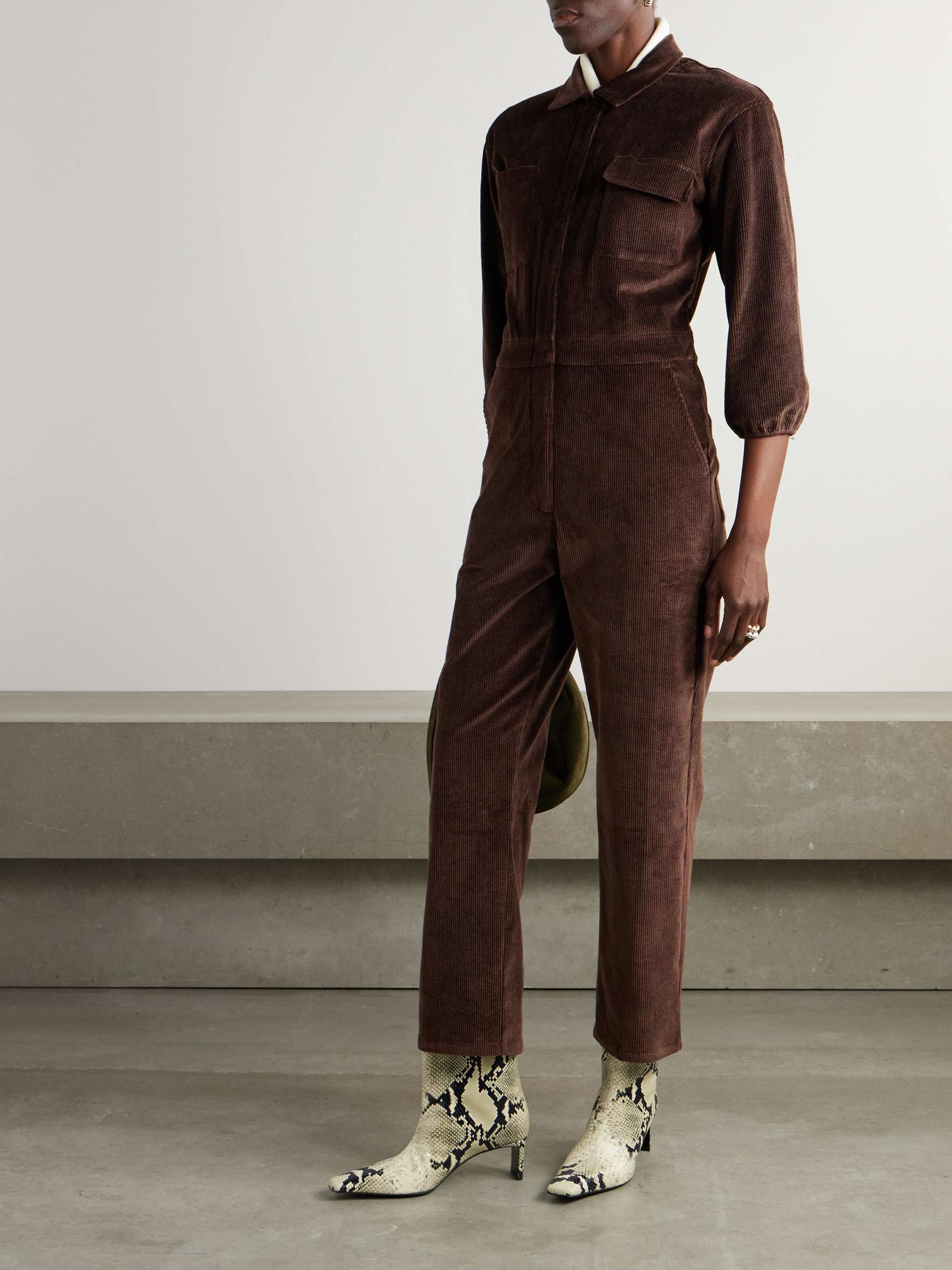 Charmer stretch-cotton corduroy jumpsuit view