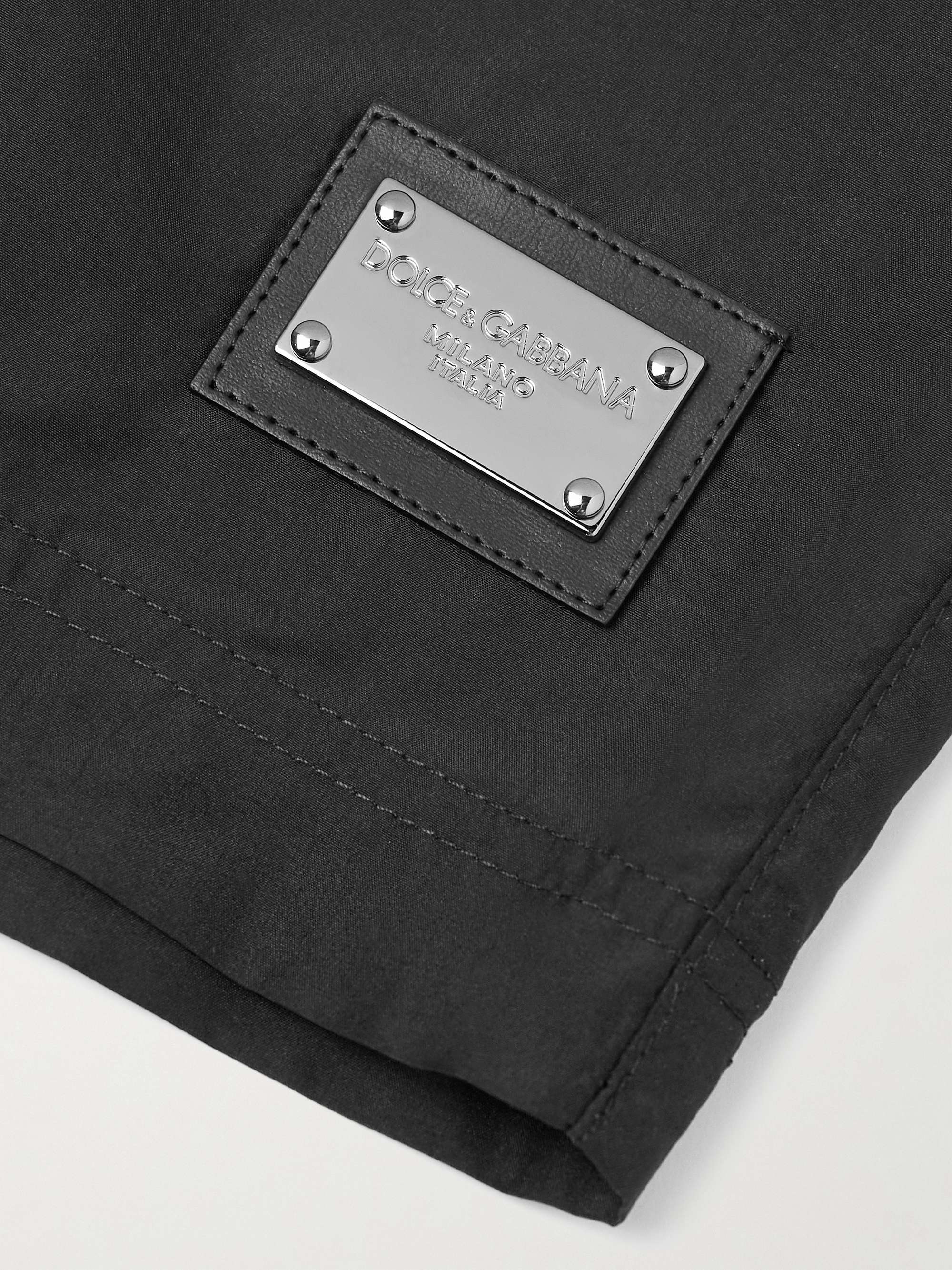 Straight-Leg Mid-Length Logo-Appliquèd Swim Shorts view