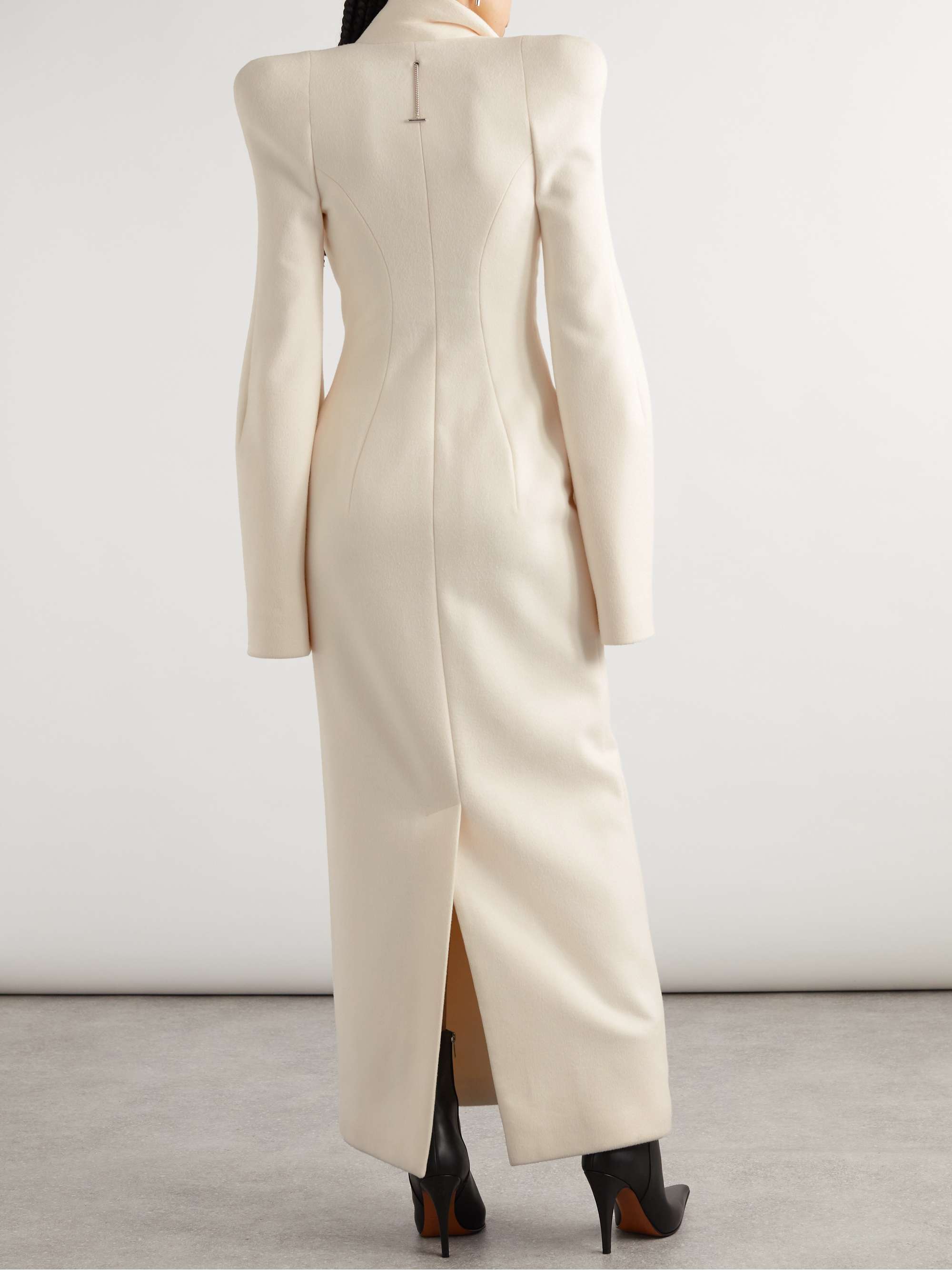 Wool-crepe coat view