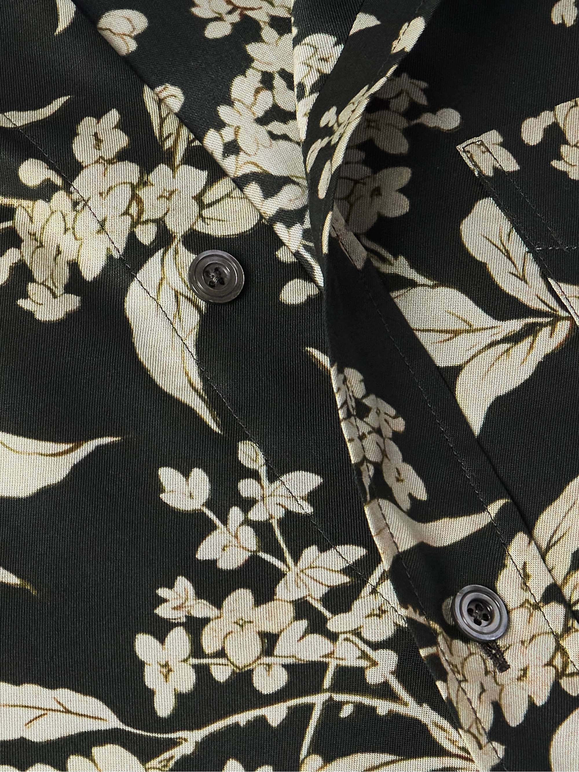 Keith Button-Down Collar Floral-Print Lyocell-Twill Shirt view