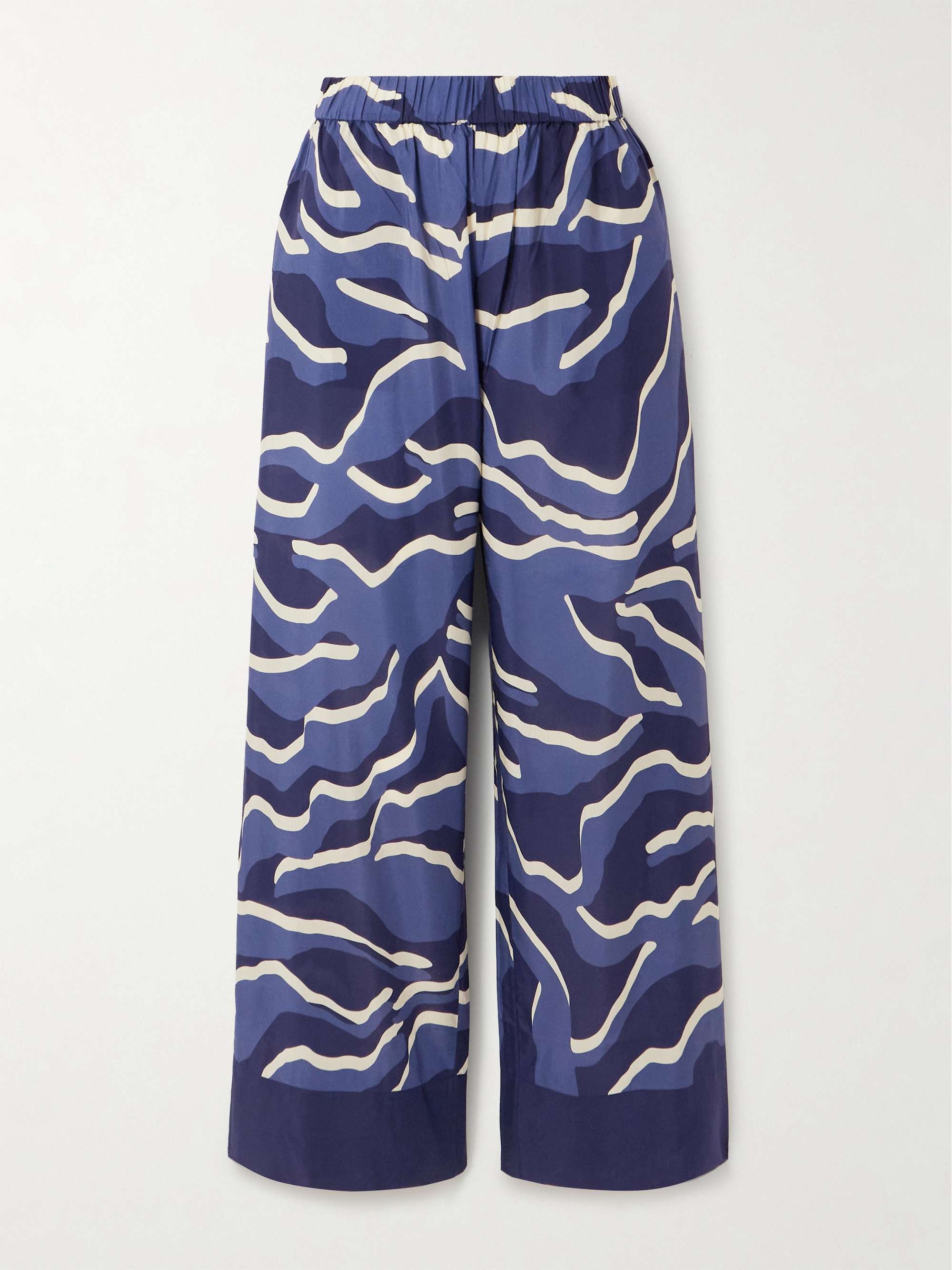 Continent Atoll printed cotton and silk-blend voile pants view