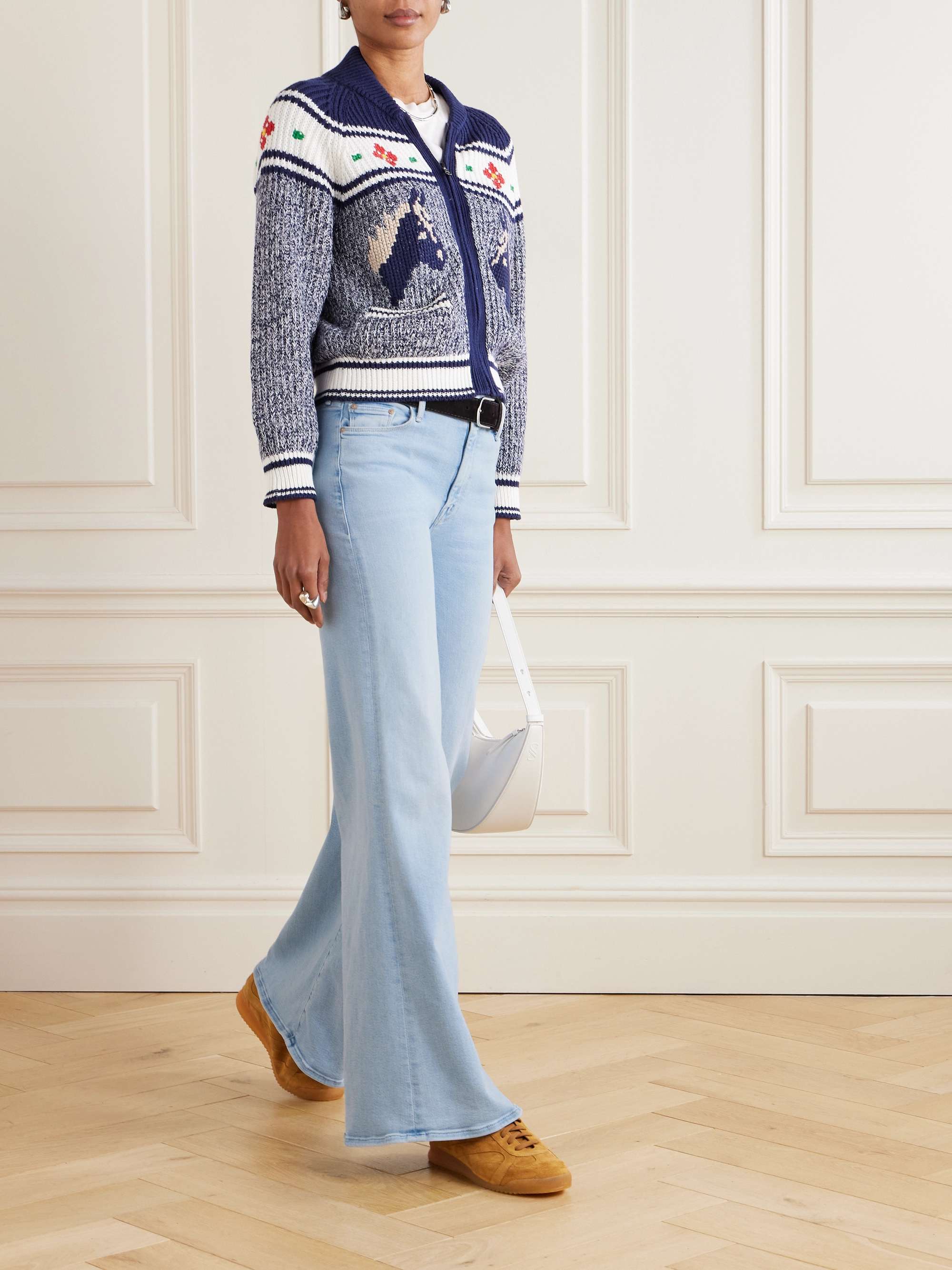 The Roller Sneak high-rise wide-leg jeans view