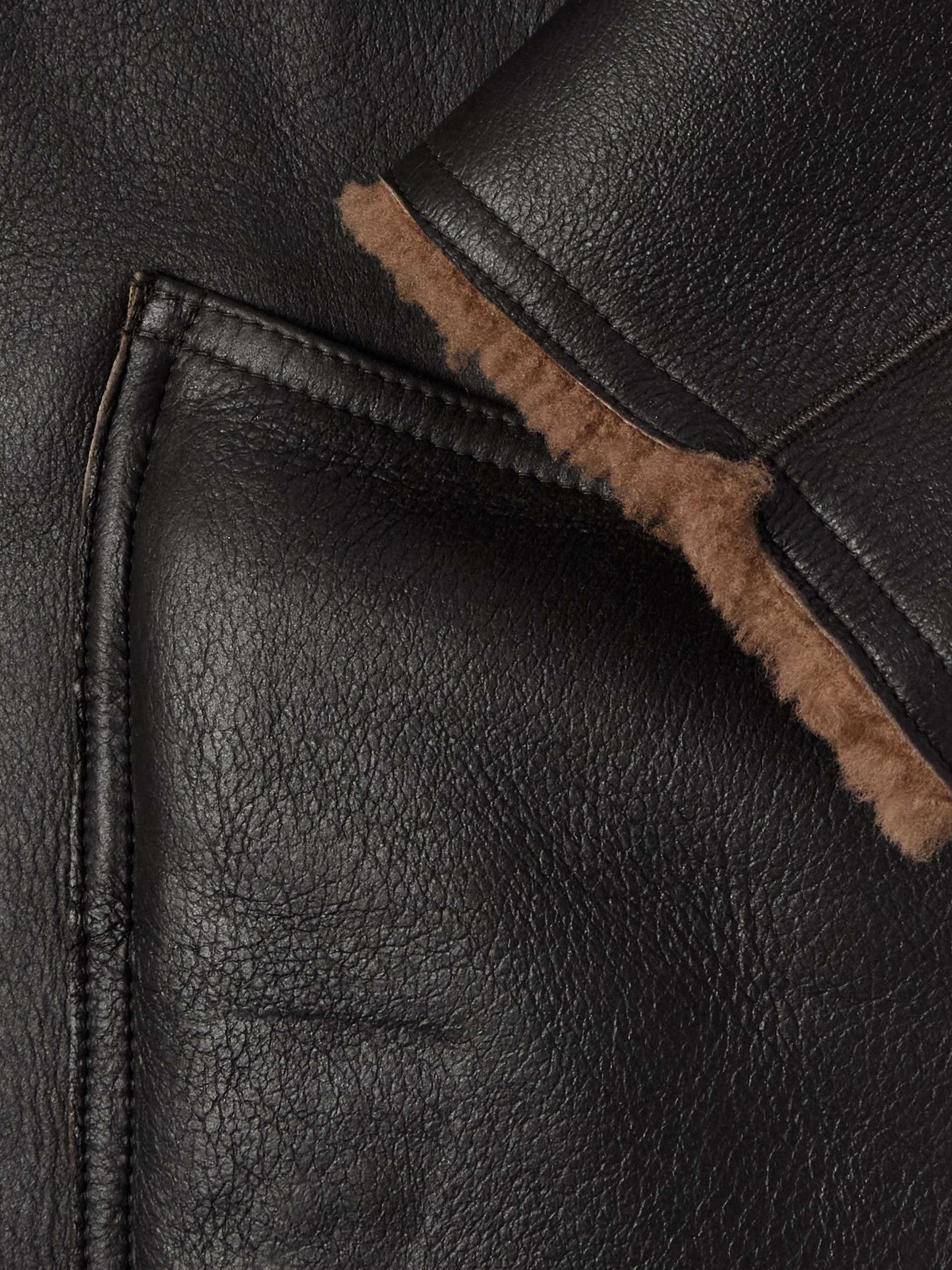 Reversible Leather and Shearling Jacket view