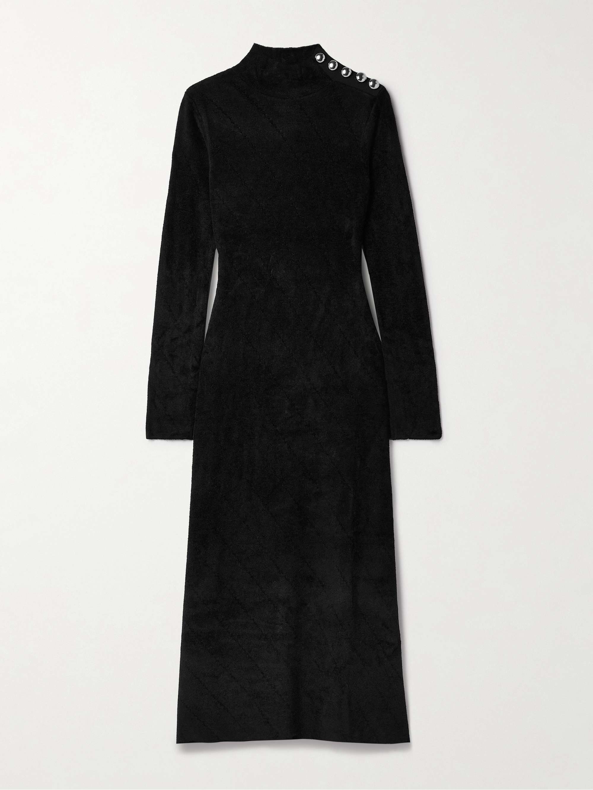 Pointelle-knit chenille midi dress view