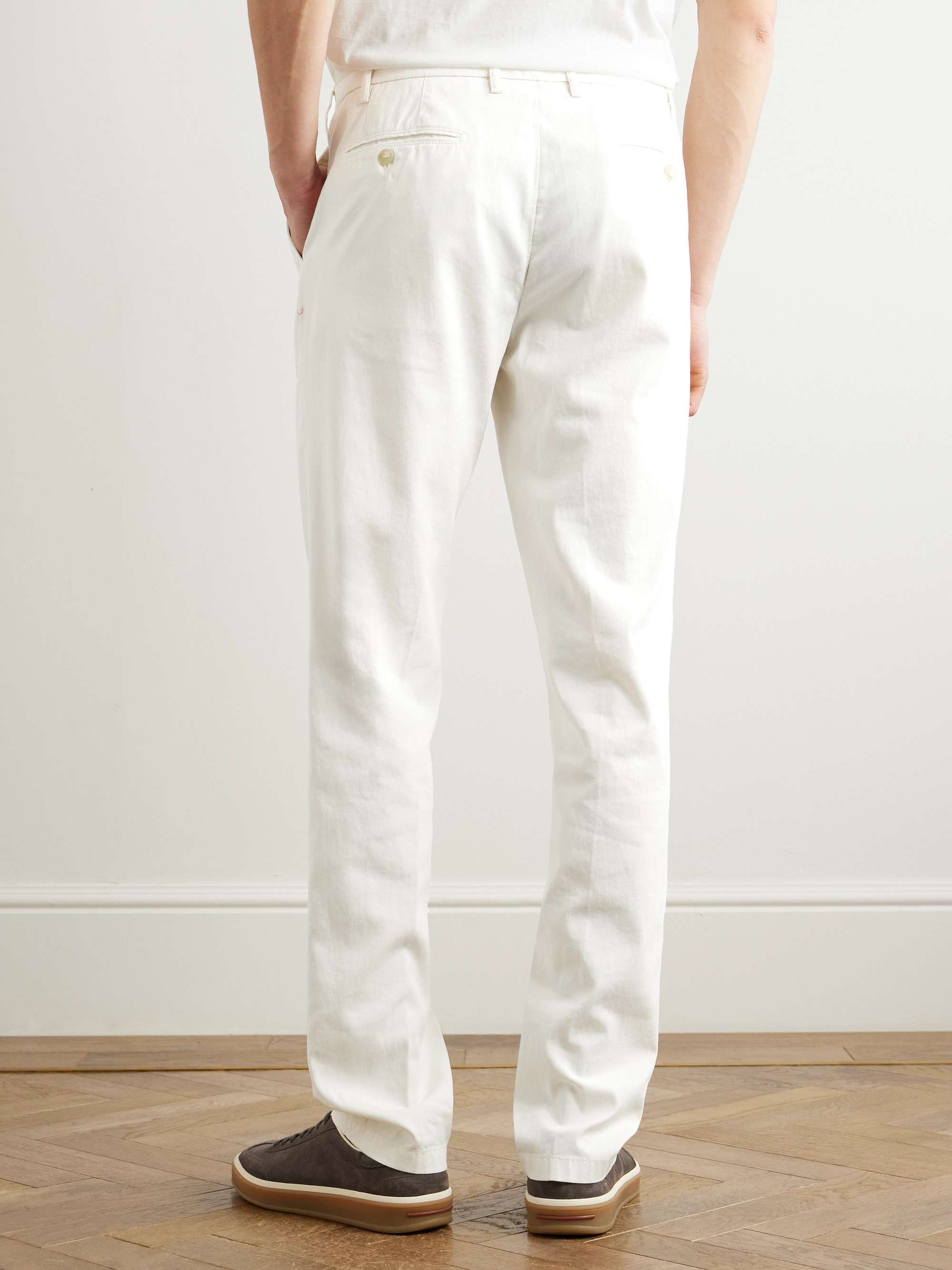Slim-Fit Straight-Leg Garment-Dyed Stretch Lyocell and Cotton-Blend Twill Chinos view