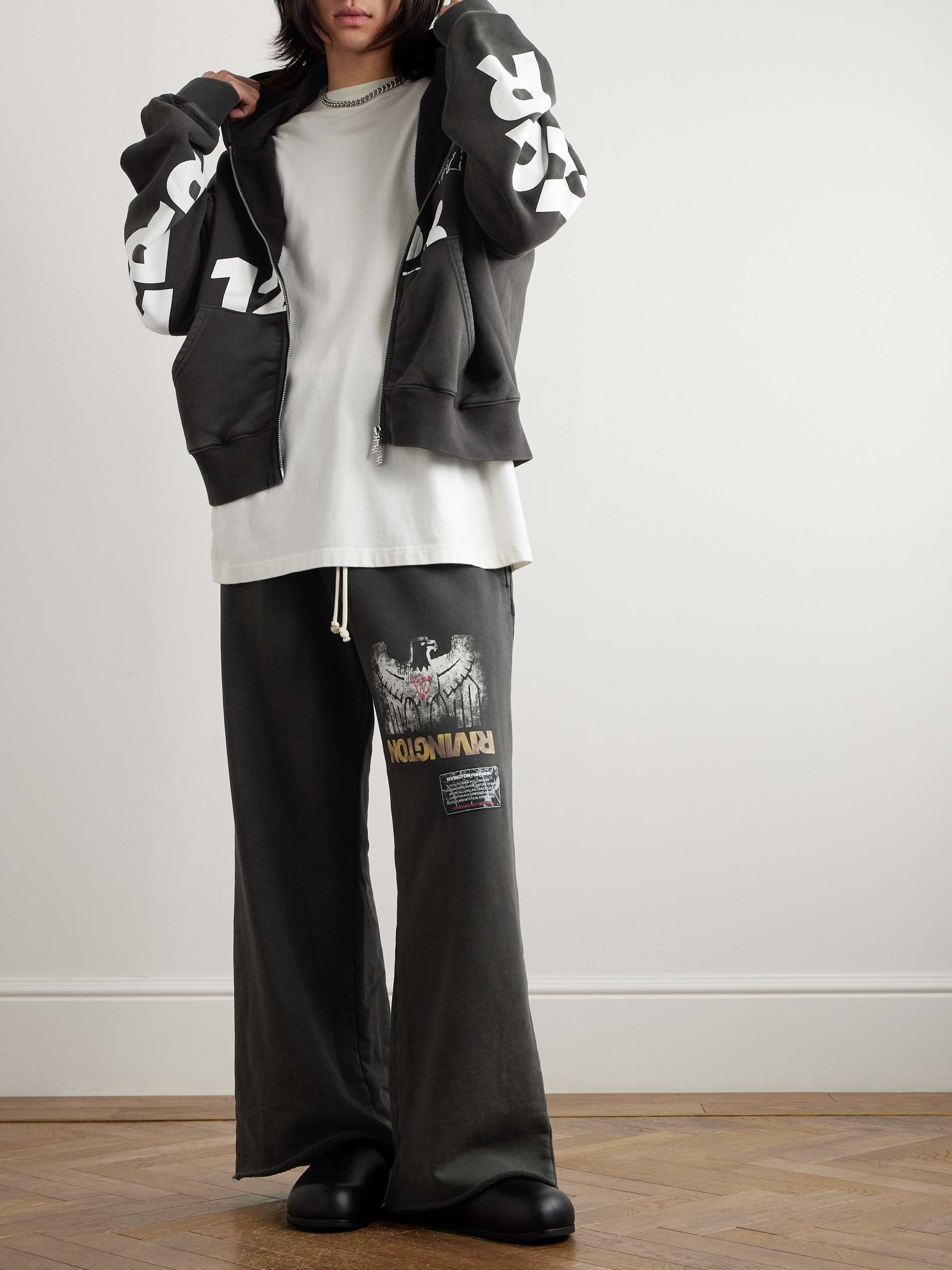 Principal Straight-Leg Logo-Print Cotton-Jersey Sweatpants view