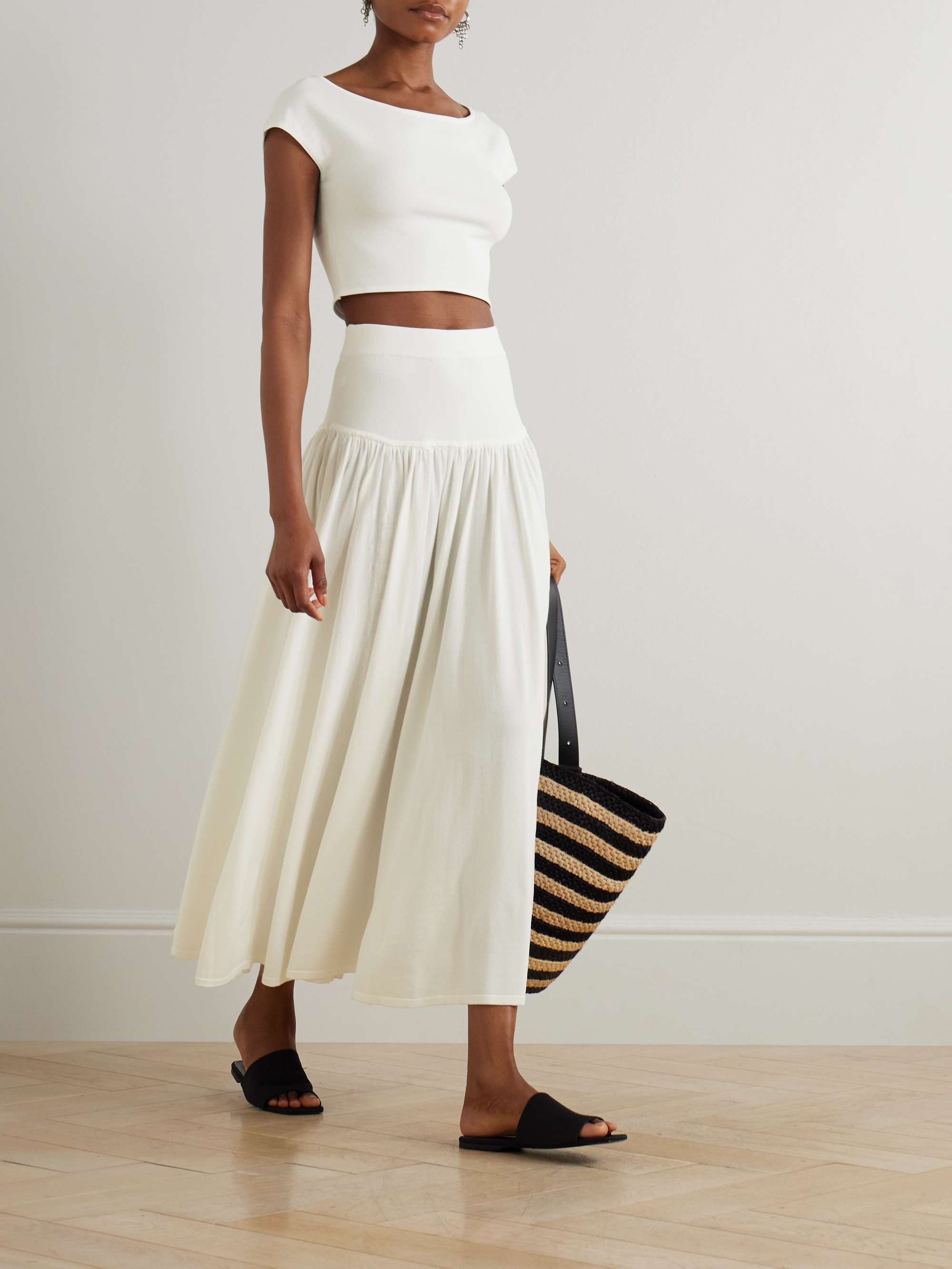 Romy gathered knited maxi skirt view
