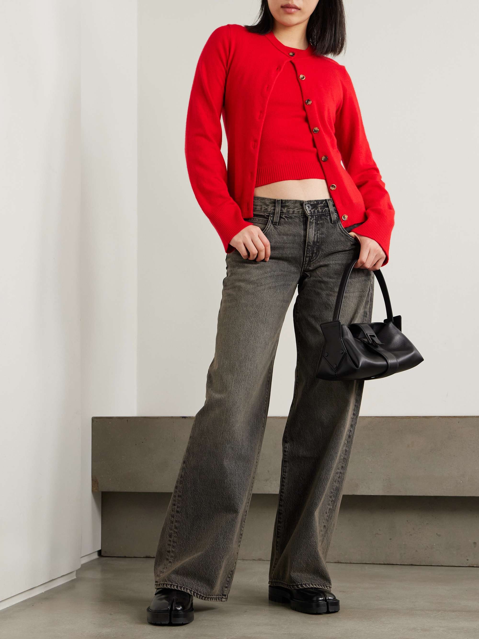 Lexi low-rise wide-leg jeans view