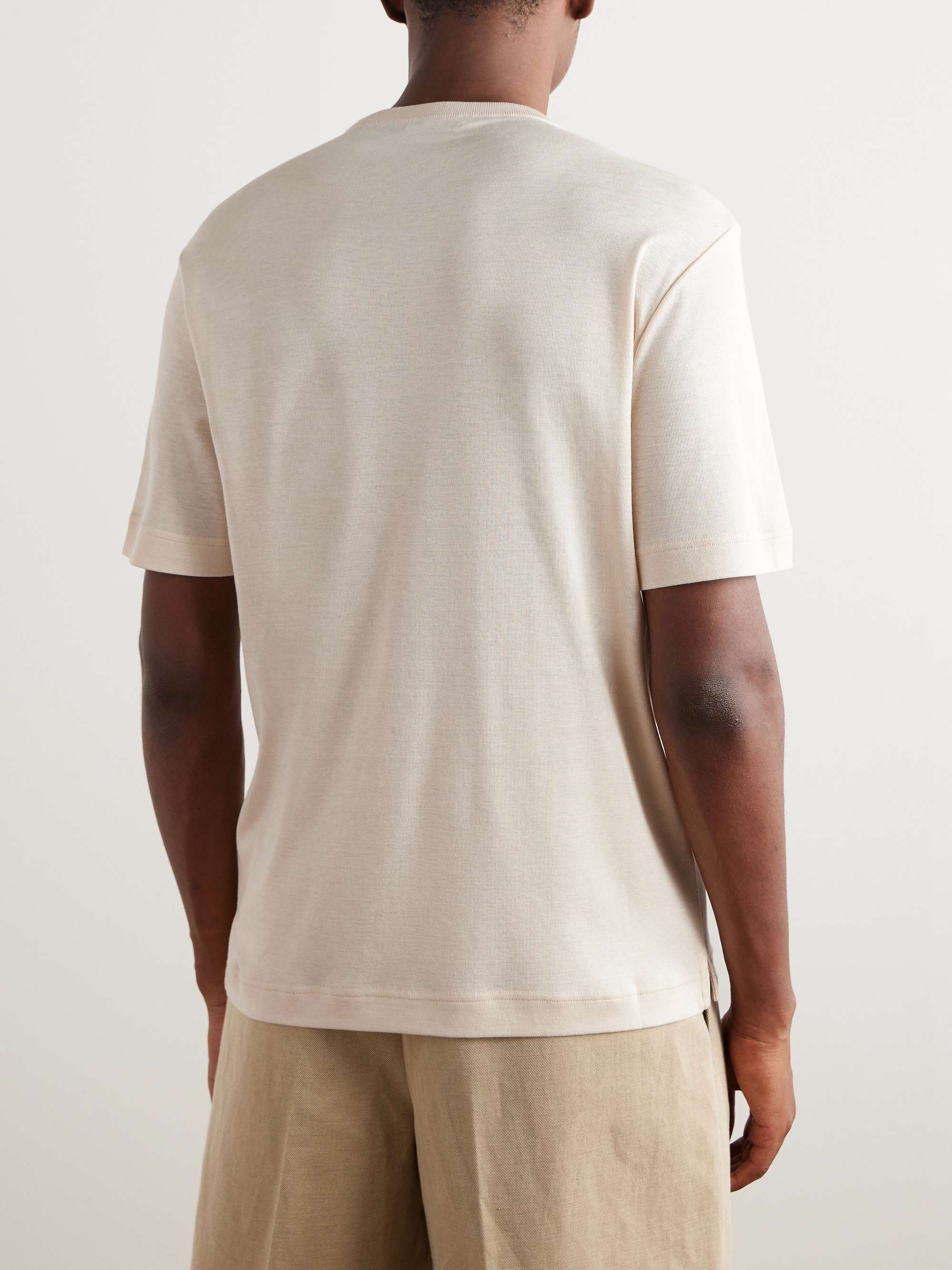 Valpiana Silk and Cotton-Blend T-Shirt view