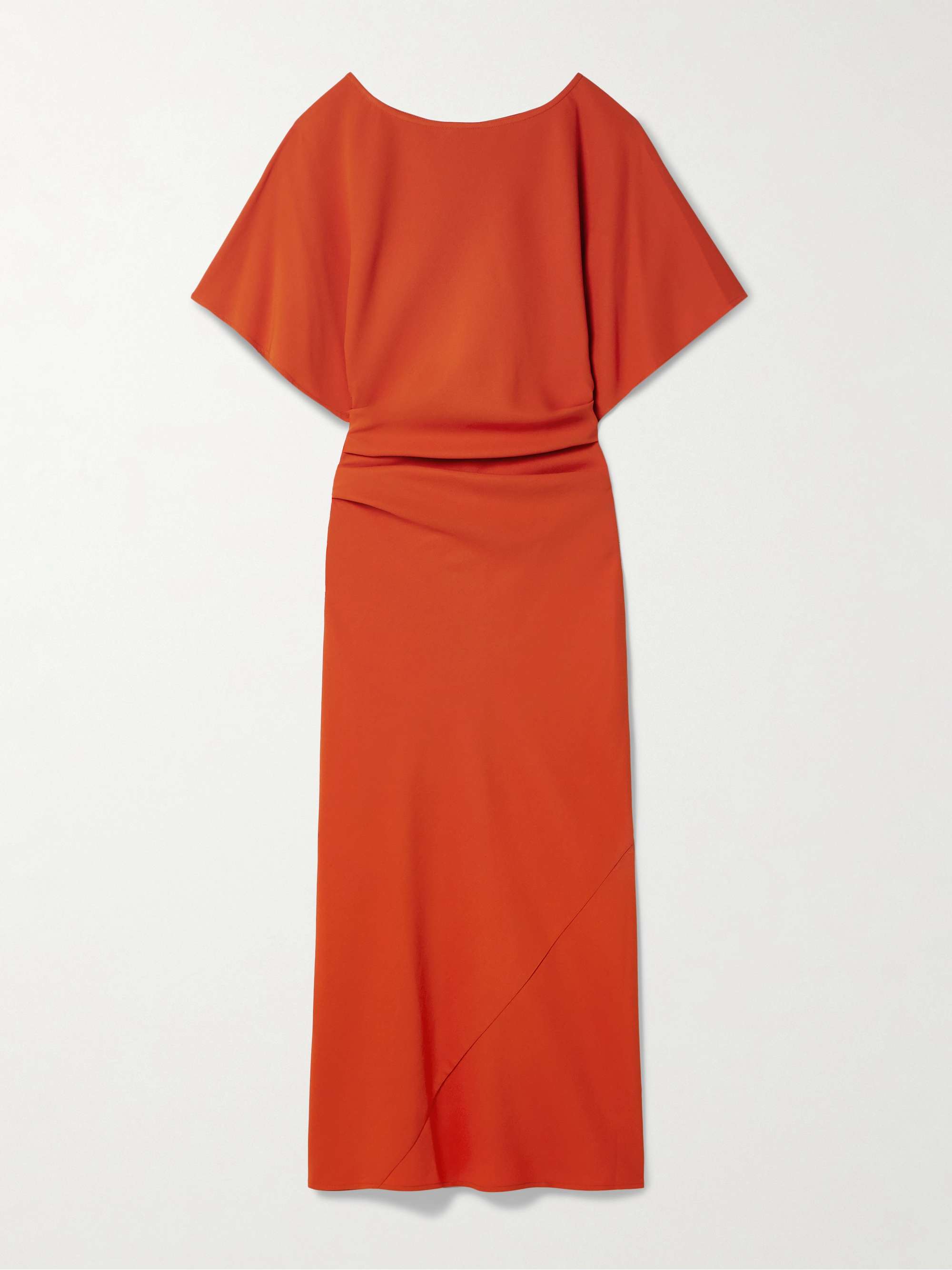 Amelie ruched crepe midi dress view