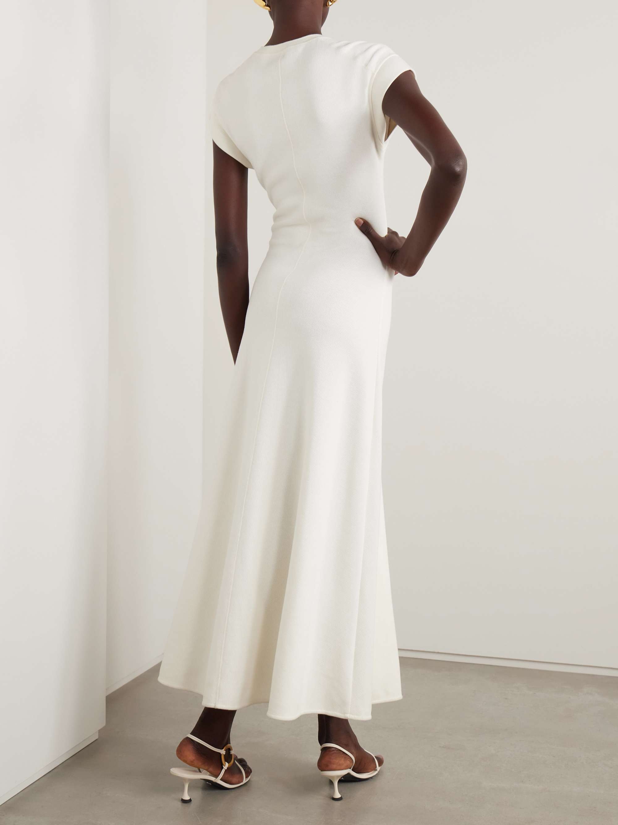 Melanie ribbed cotton-blend maxi dress view