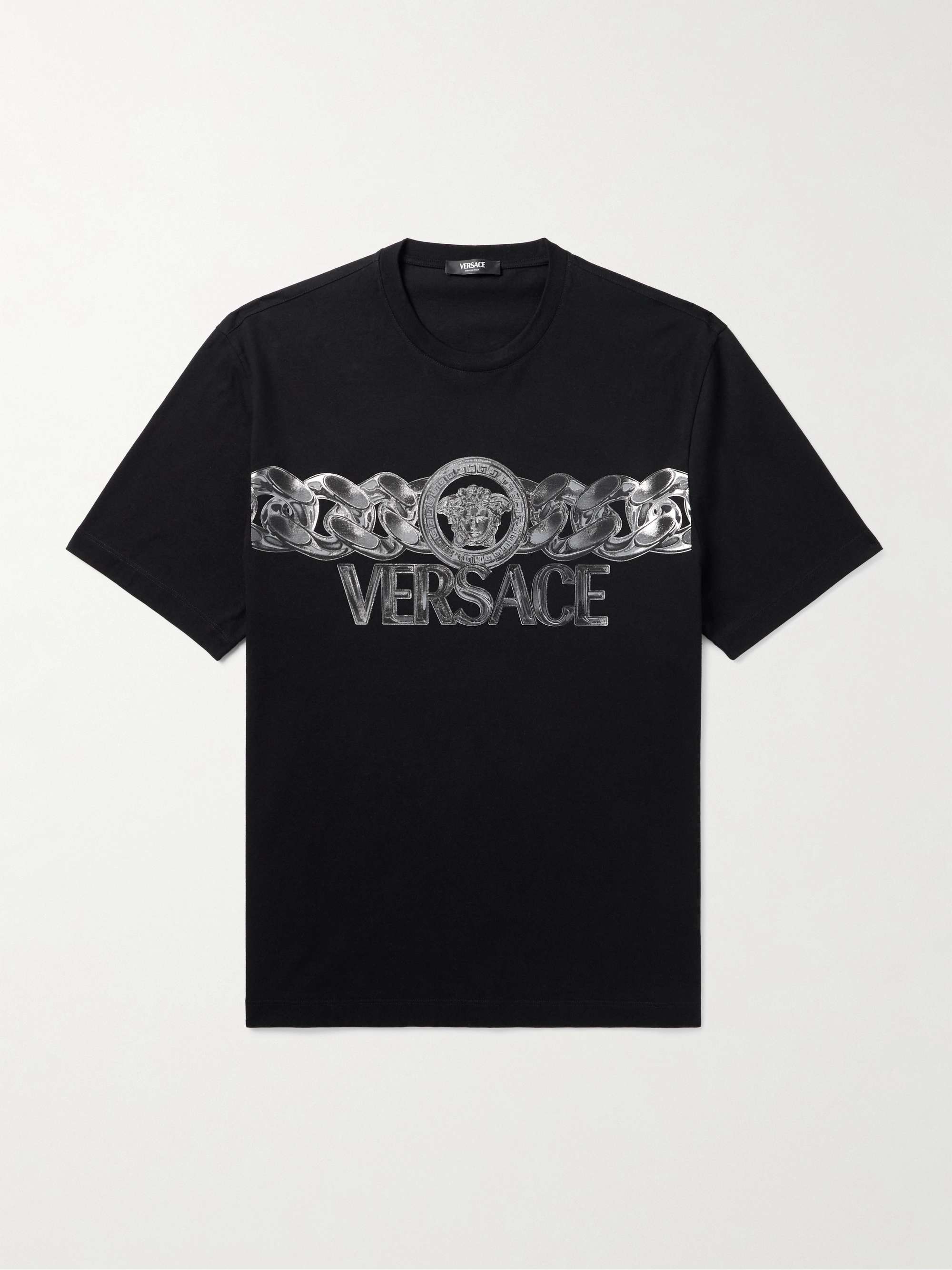 Medusa Logo-Print Cotton-Jersey T-Shirt view