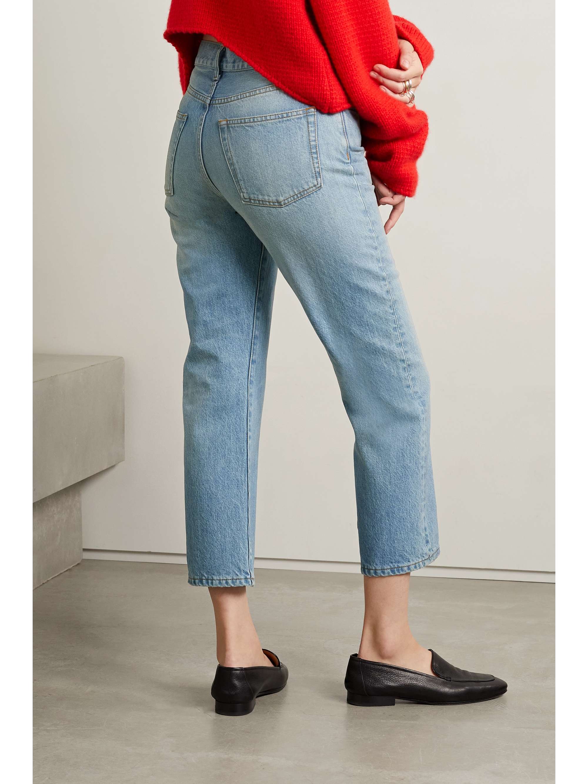 Lesley cropped high-rise flared jeans view