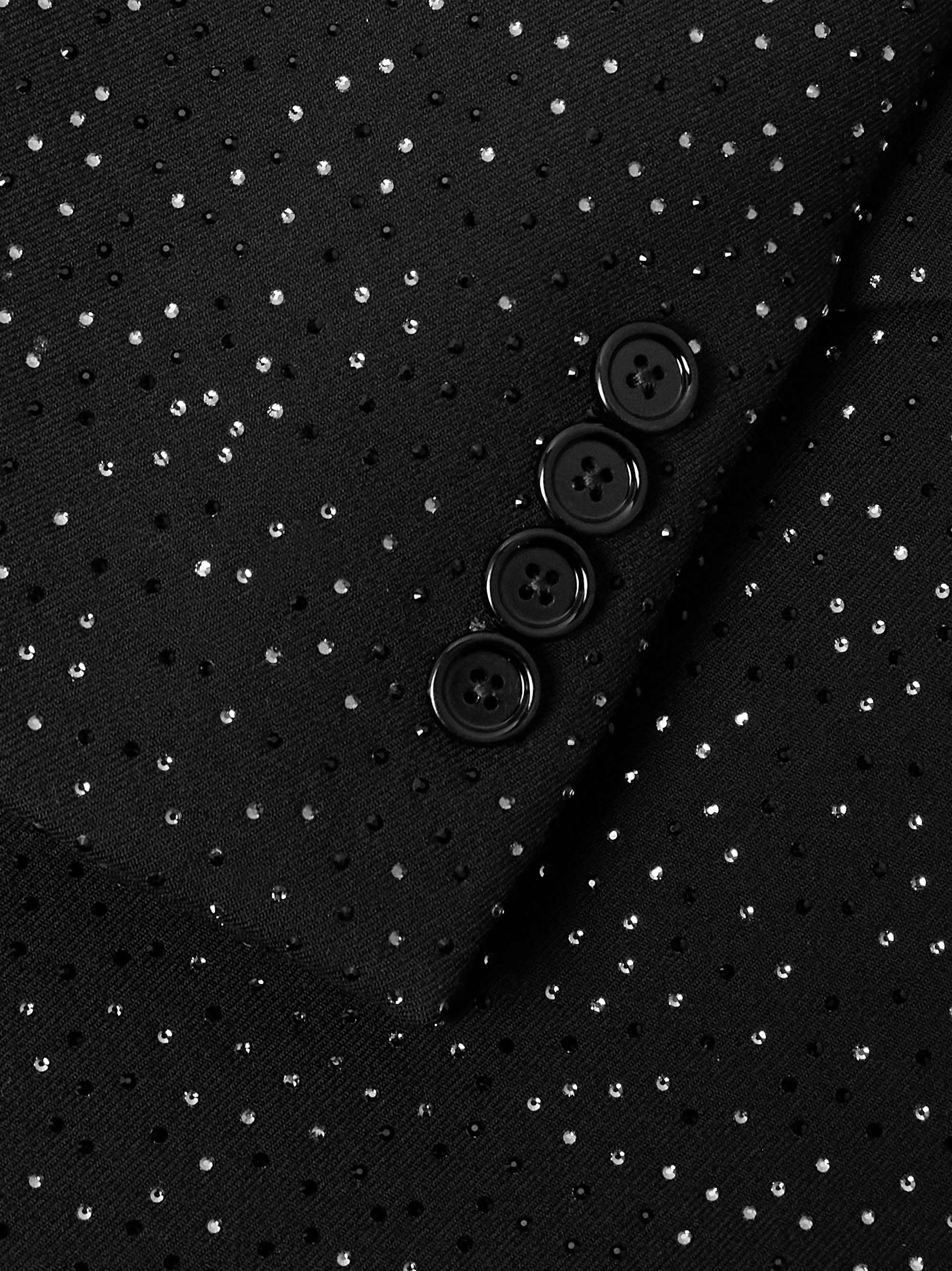Slim-Fit Crystal-Embellished Wool-Twill Suit Jacket view