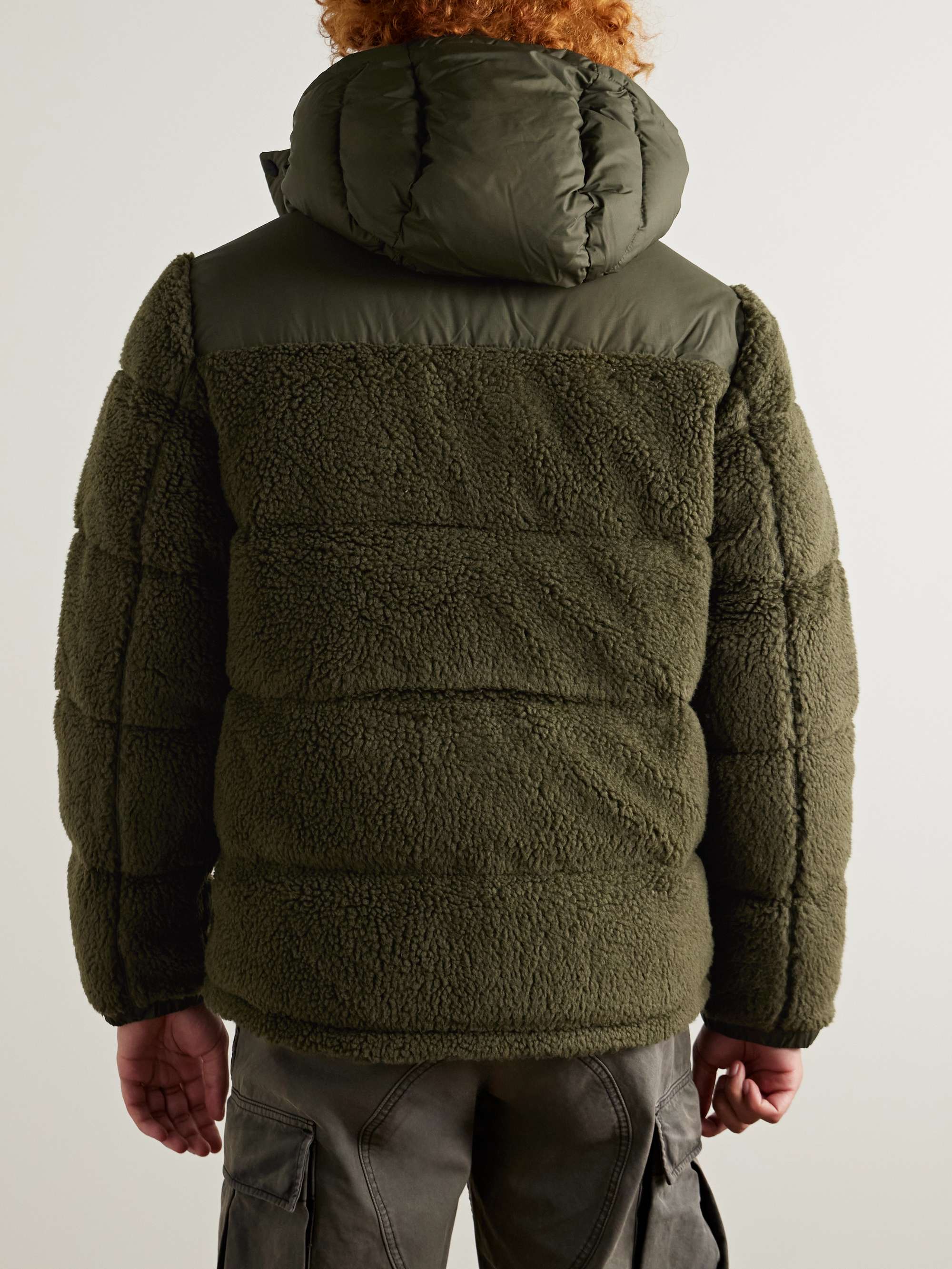 The Gorham Quilted Fleece and Recycled-Ripstop Hooded Down Jacket view