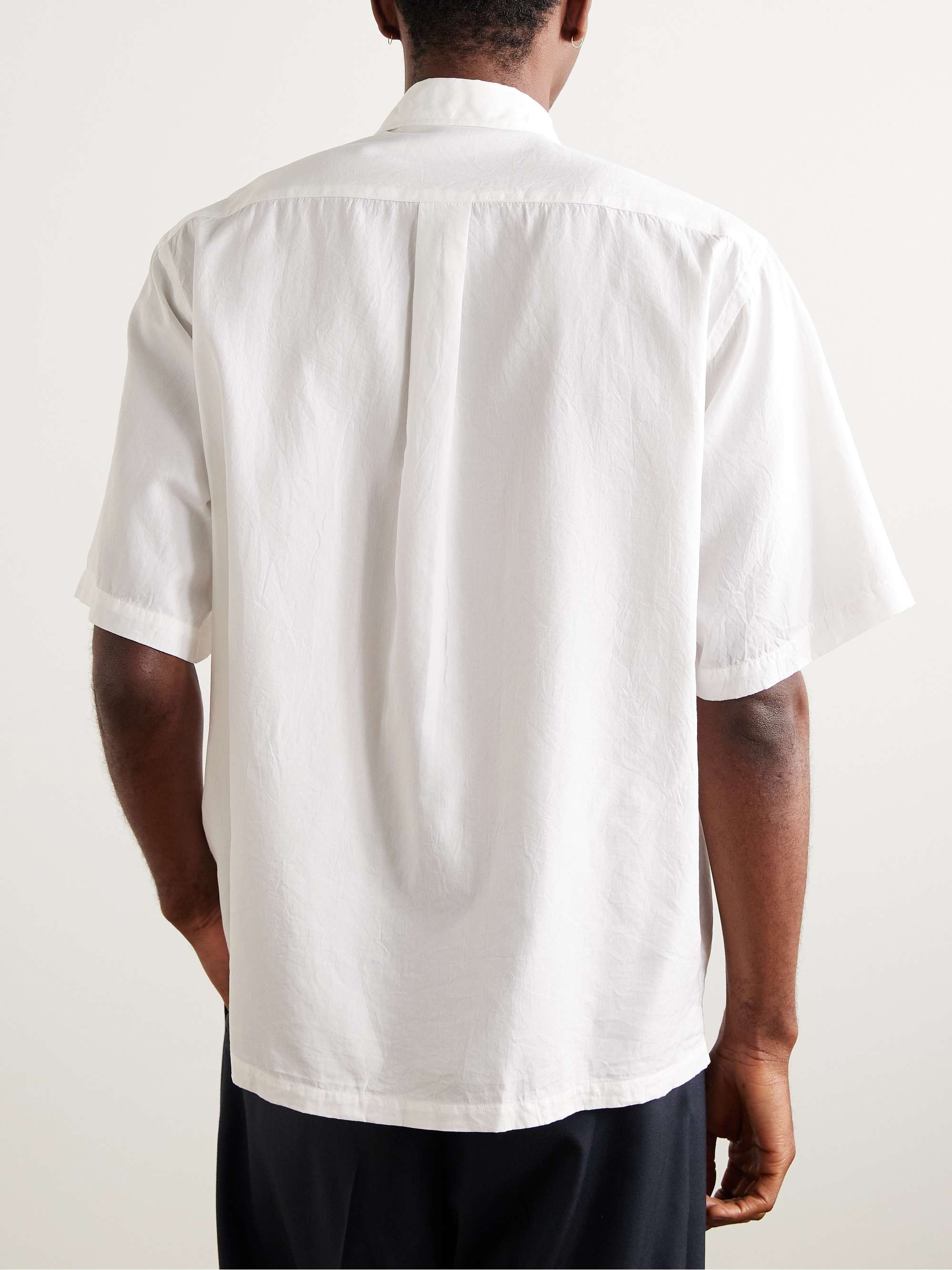 Cotton and Silk-Blend Twill Shirt view