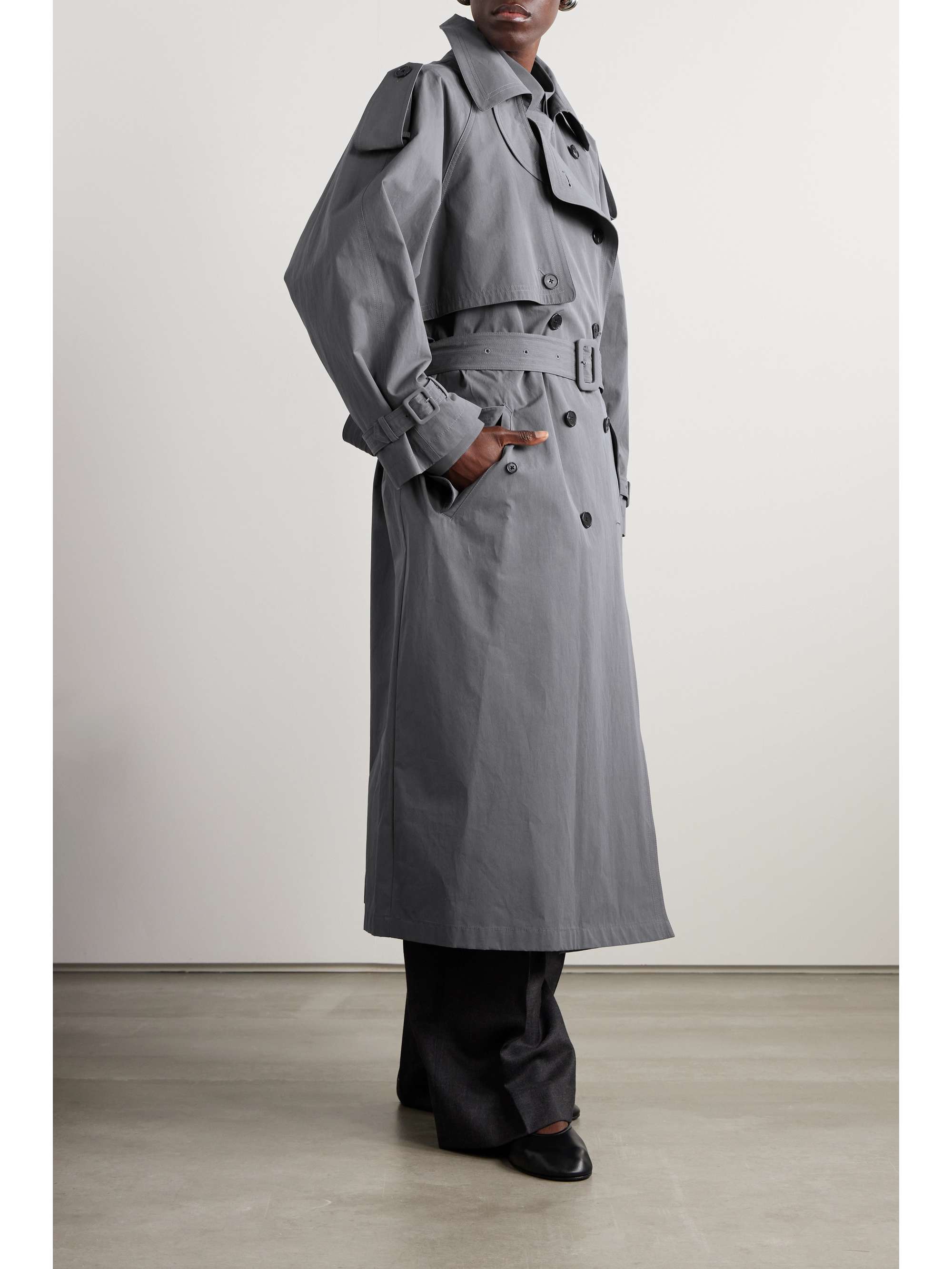 Avio cotton-poplin trench coat view