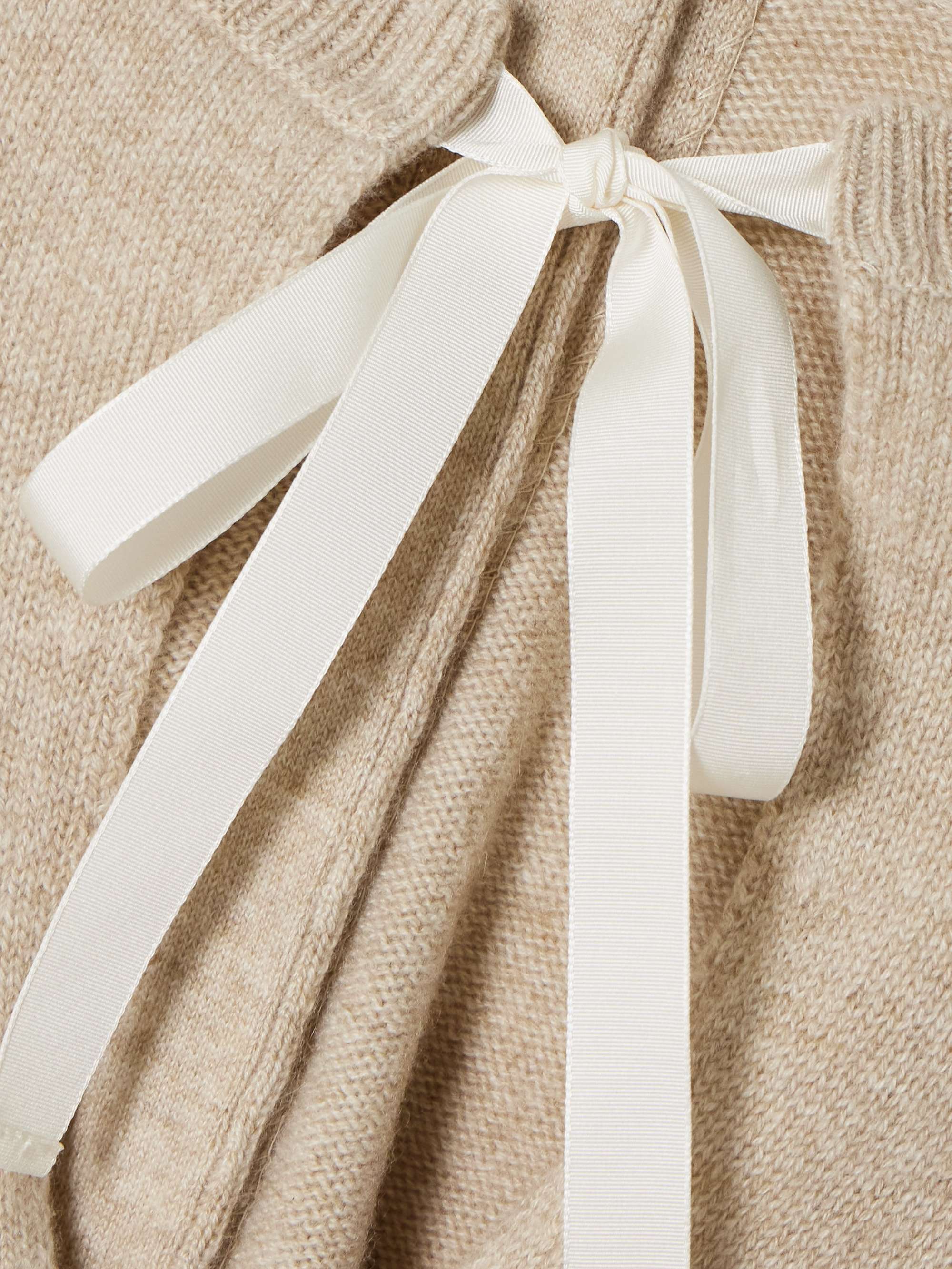 Tie-detailed cashmere cardigan view