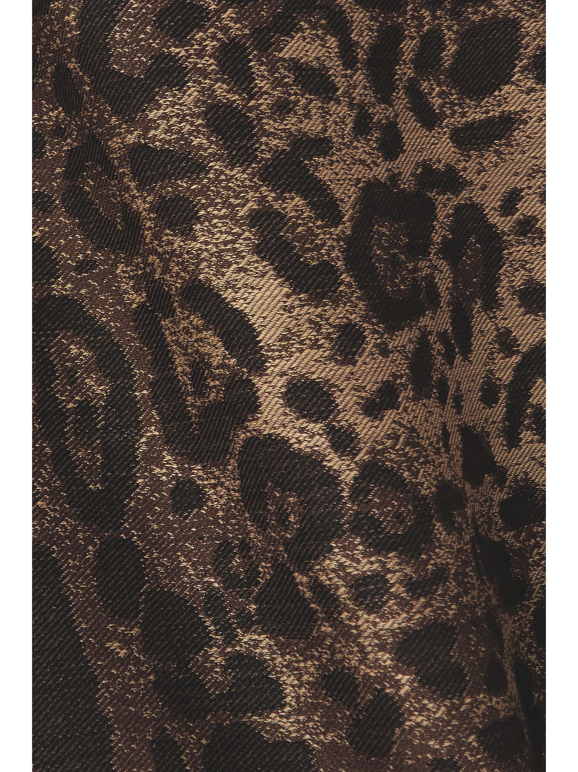 Leopard-print wool-blend jacquard mini skirt view