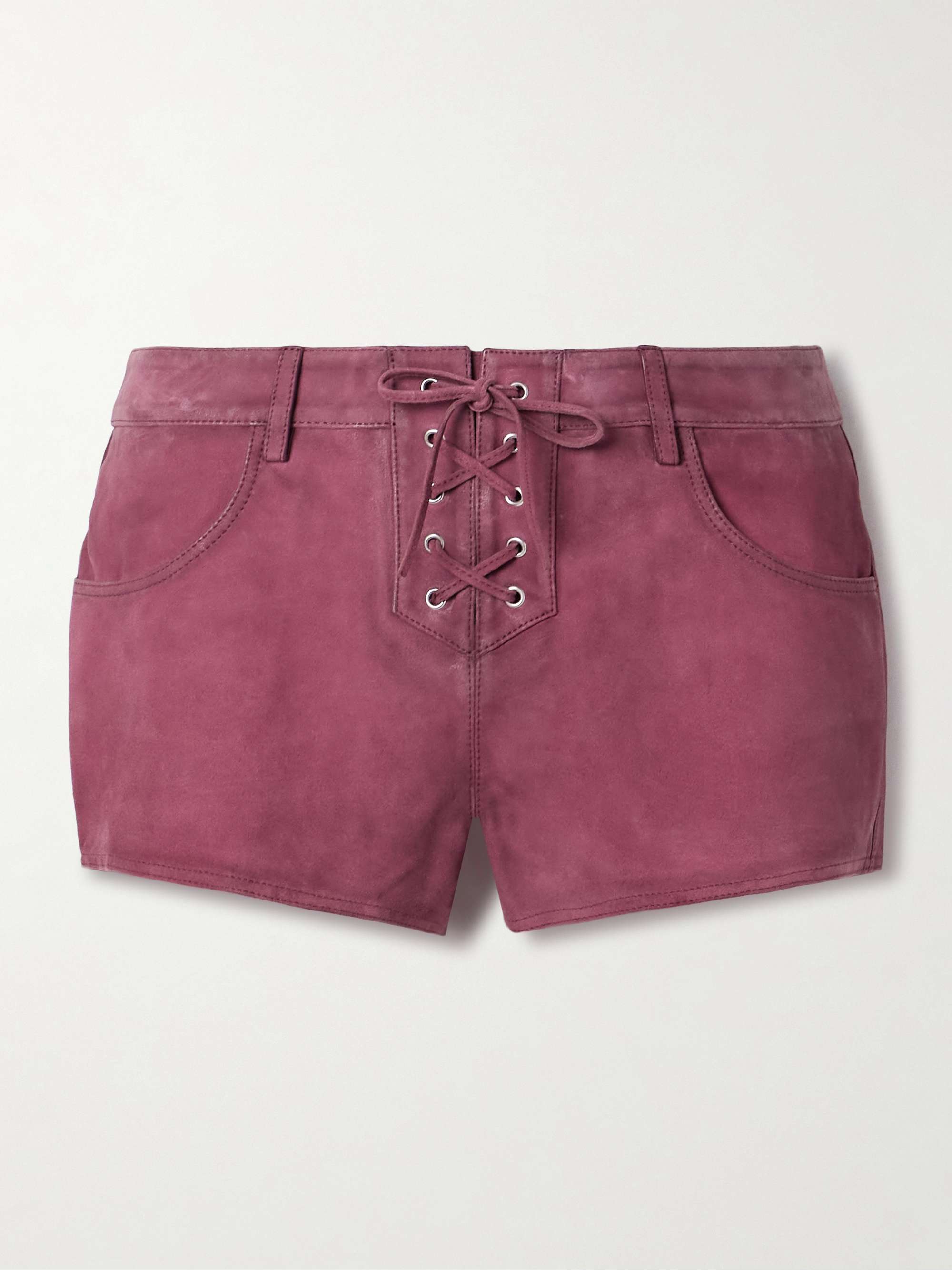 Vanel lace-up suede shorts view