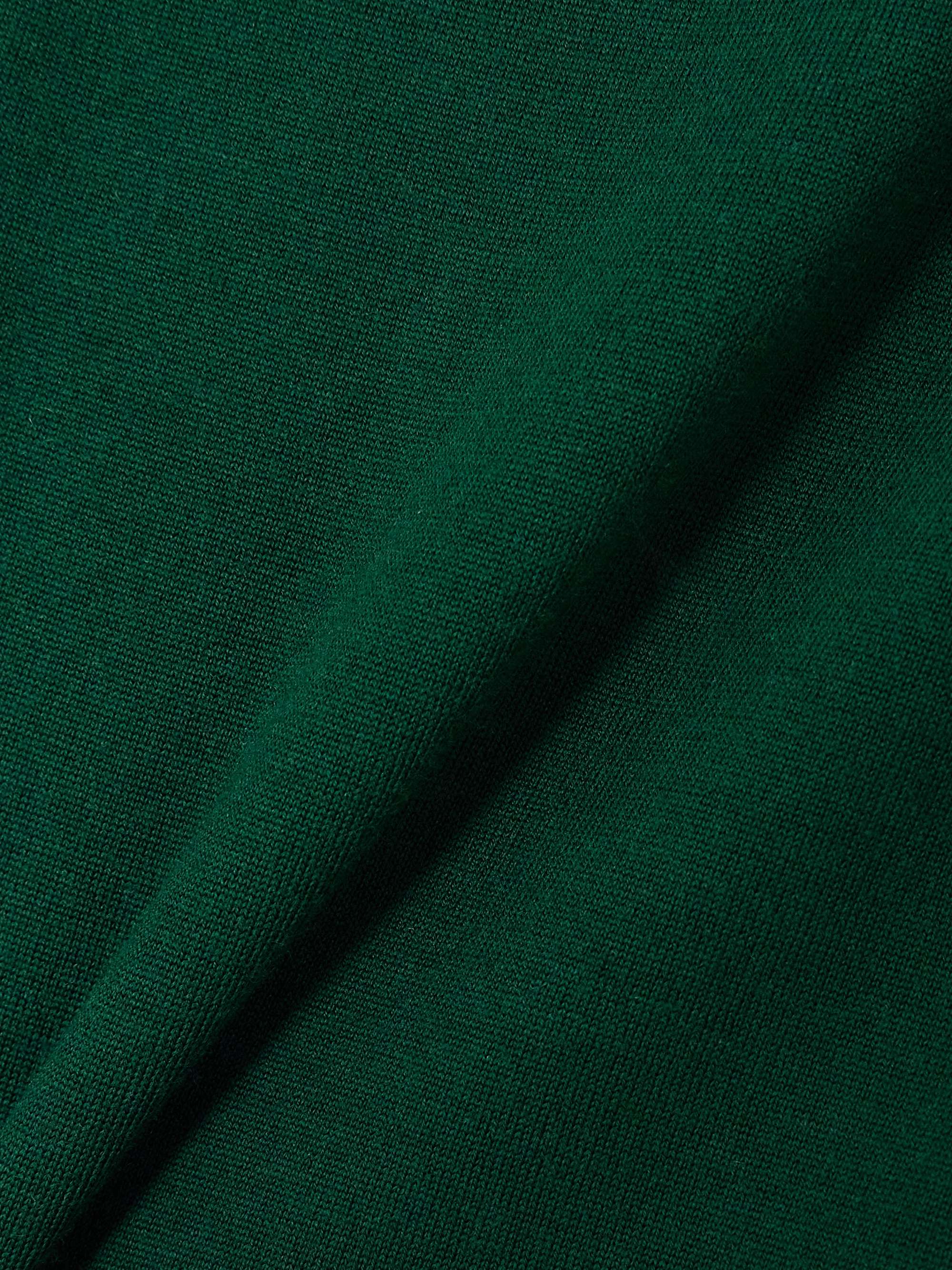 Pointelle-knit wool turtleneck sweater view