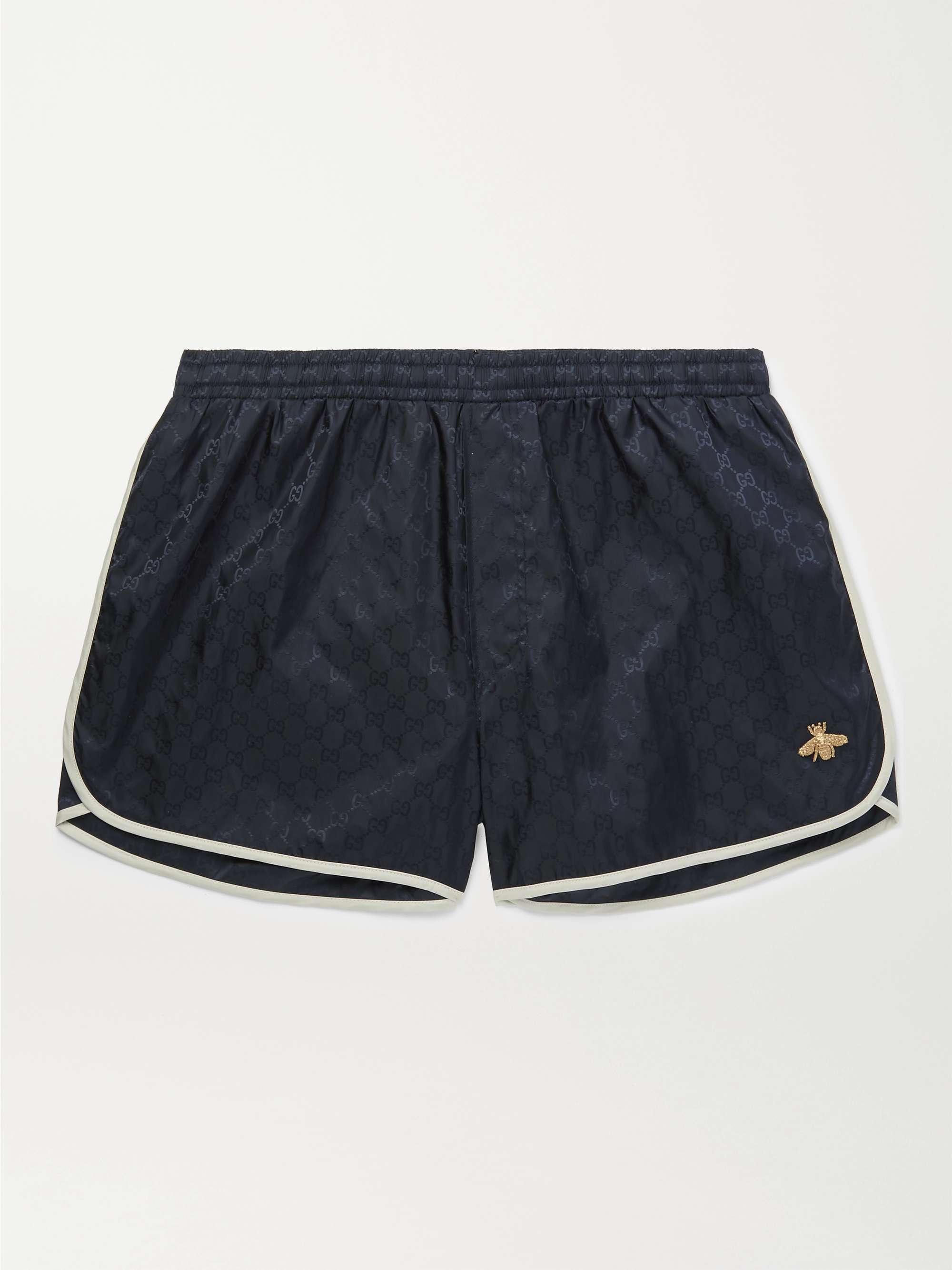 Short-Length Embroidered Jacquard Swim Shorts view