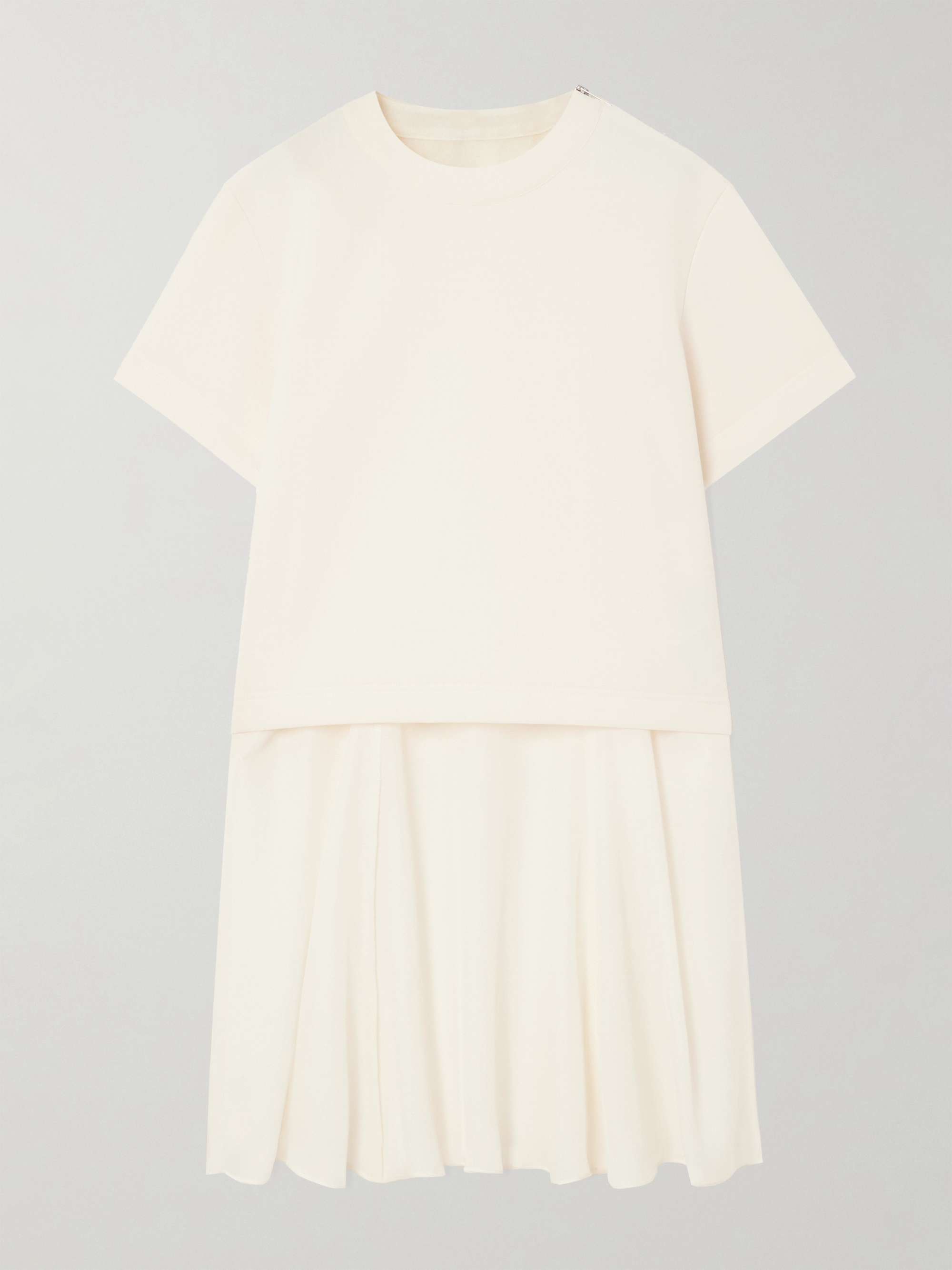 Layered canvas and chiffon T-shirt view