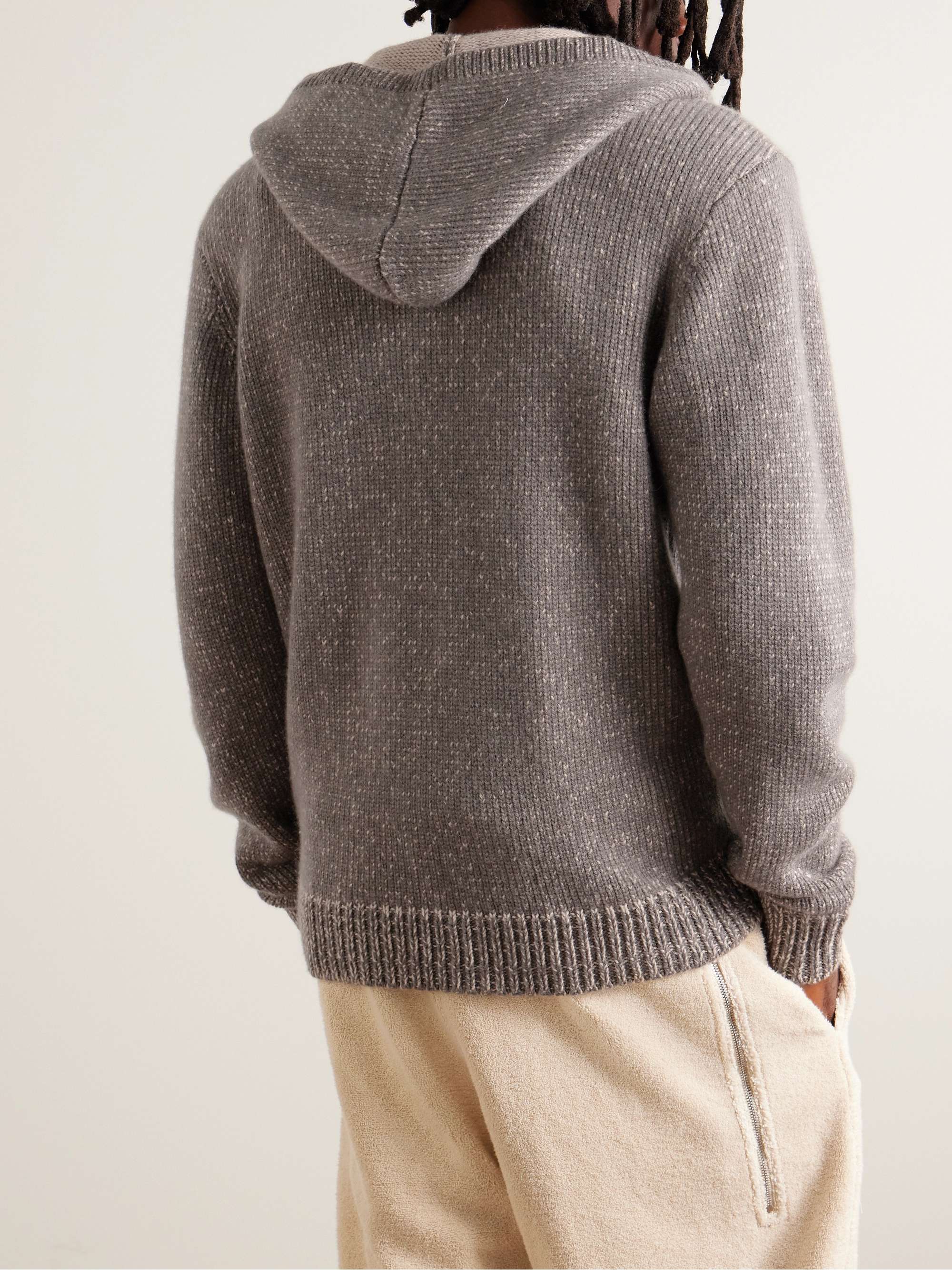 Ribbed Cashmere Zip-Up Hoodie view