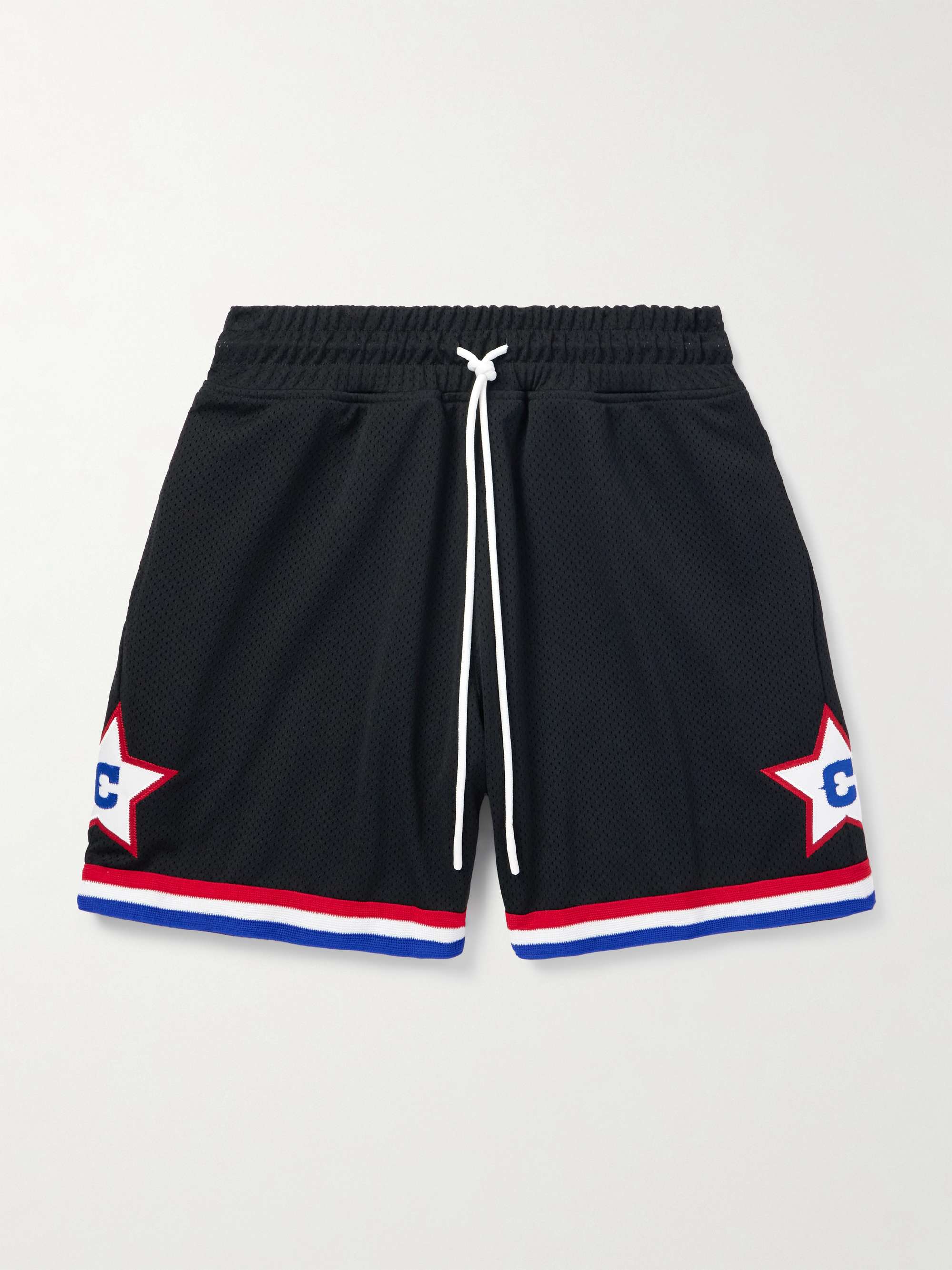 Logo-Appliquéd Mesh Shorts view