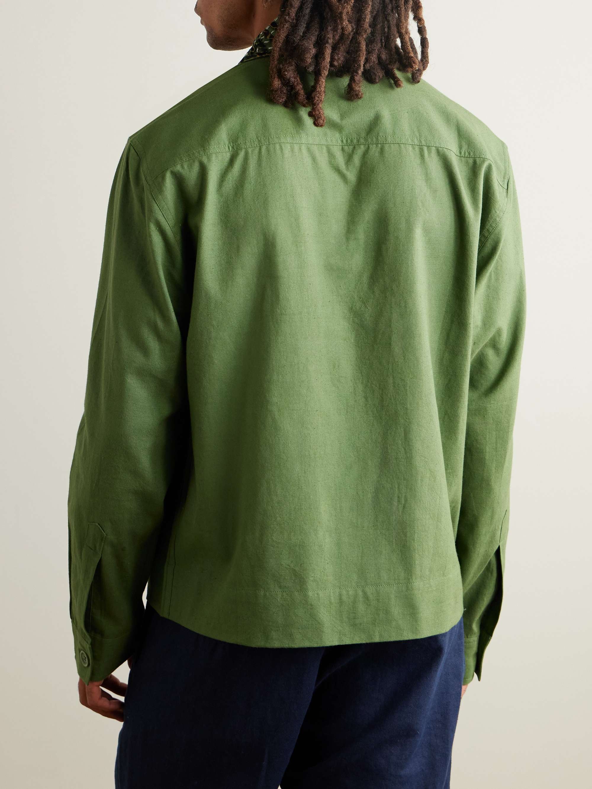 Bodhi Appliquéd Embroidered Cotton Overshirt view