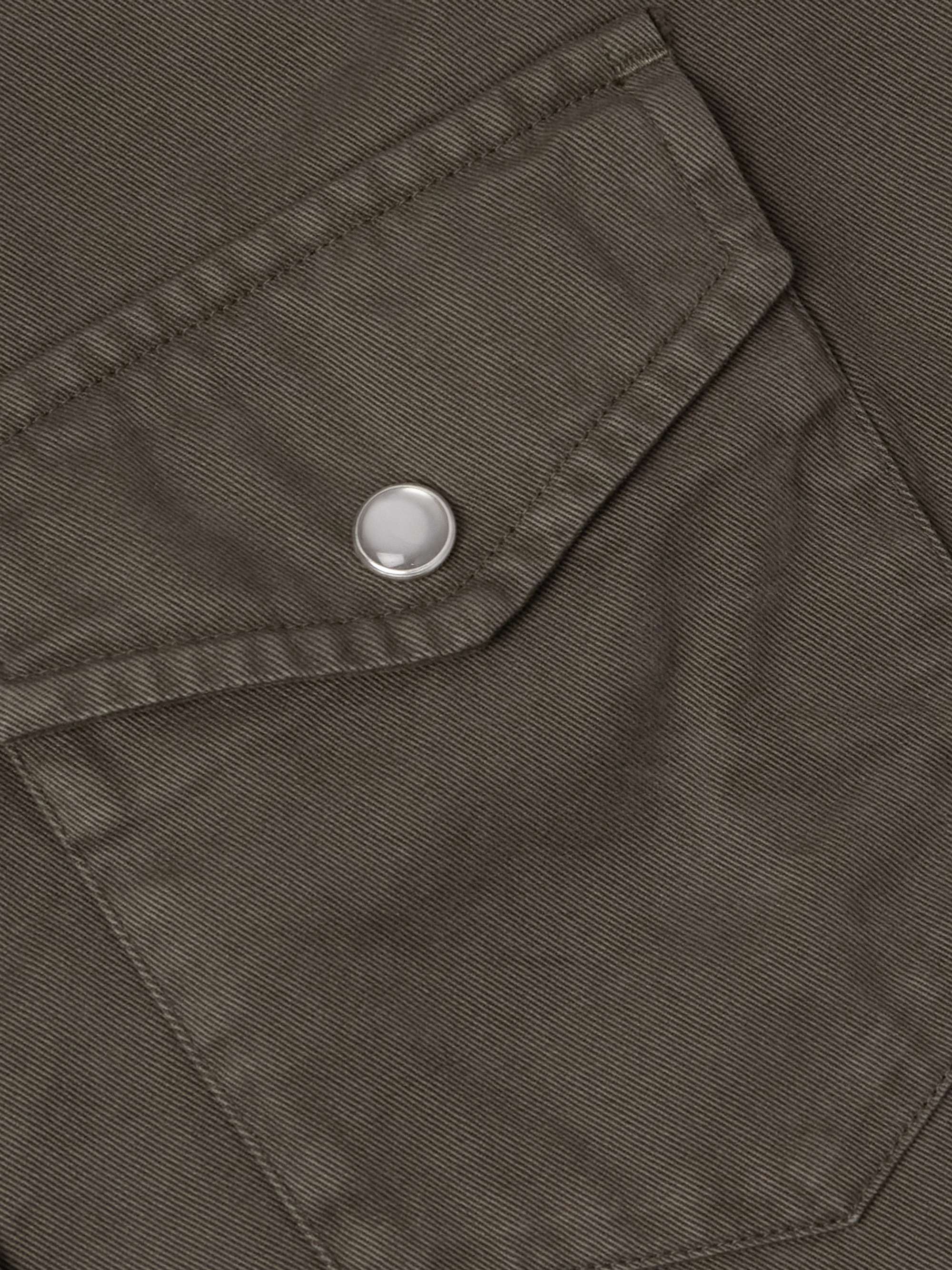 Slim-Fit Garment-Dyed Cotton-Twill Shirt view
