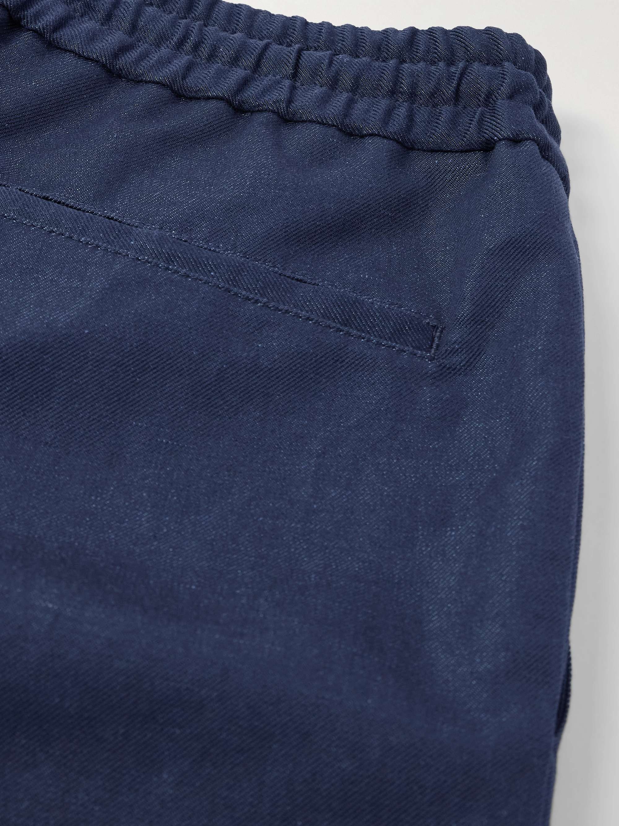 Venezia 1951 Straight-Leg Cotton and Linen-Blend Twill Drawstring Bermuda Shorts view