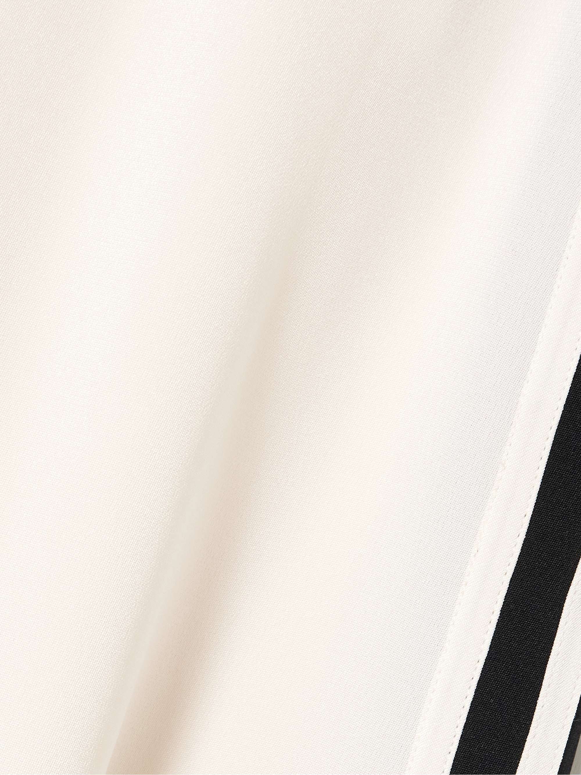 Striped silk-crepe wide-leg pants view