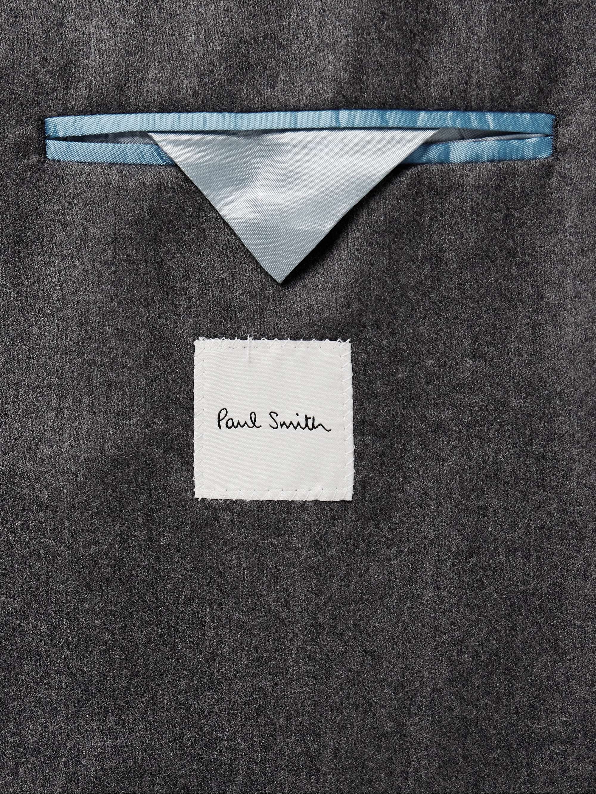 Double-Breasted Wool and Cashmere-Blend Flannel Suit Jacket view
